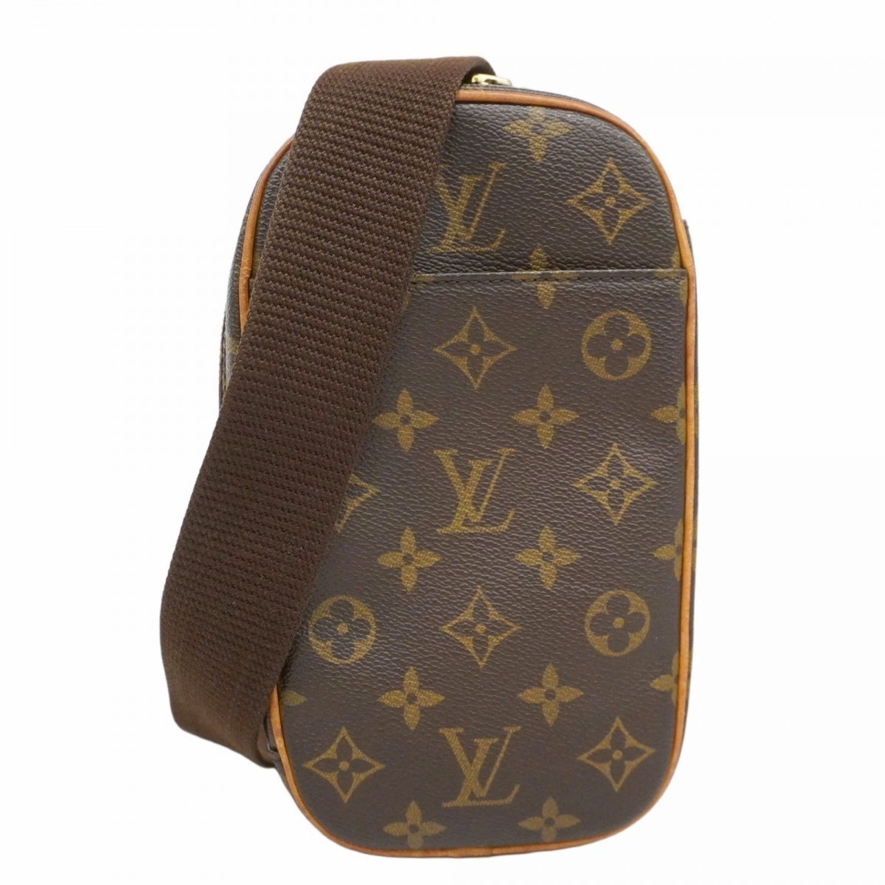 Louis Vuitton Monogram Pochette Ganju Body Bag M51870 Brown Men's and Women's