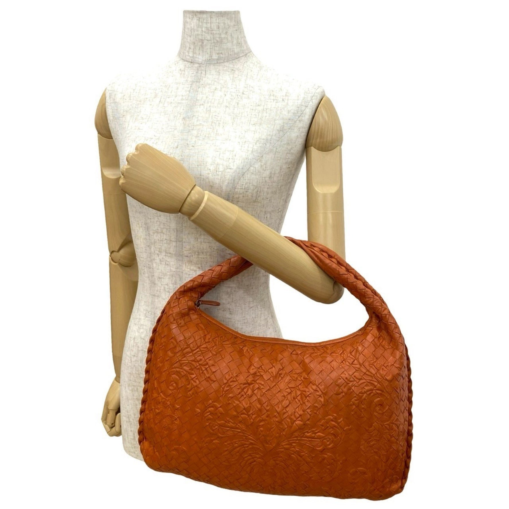 BOTTEGA VENETA Hobo Intrecciato Leather Handbag/Mini Tote Bag