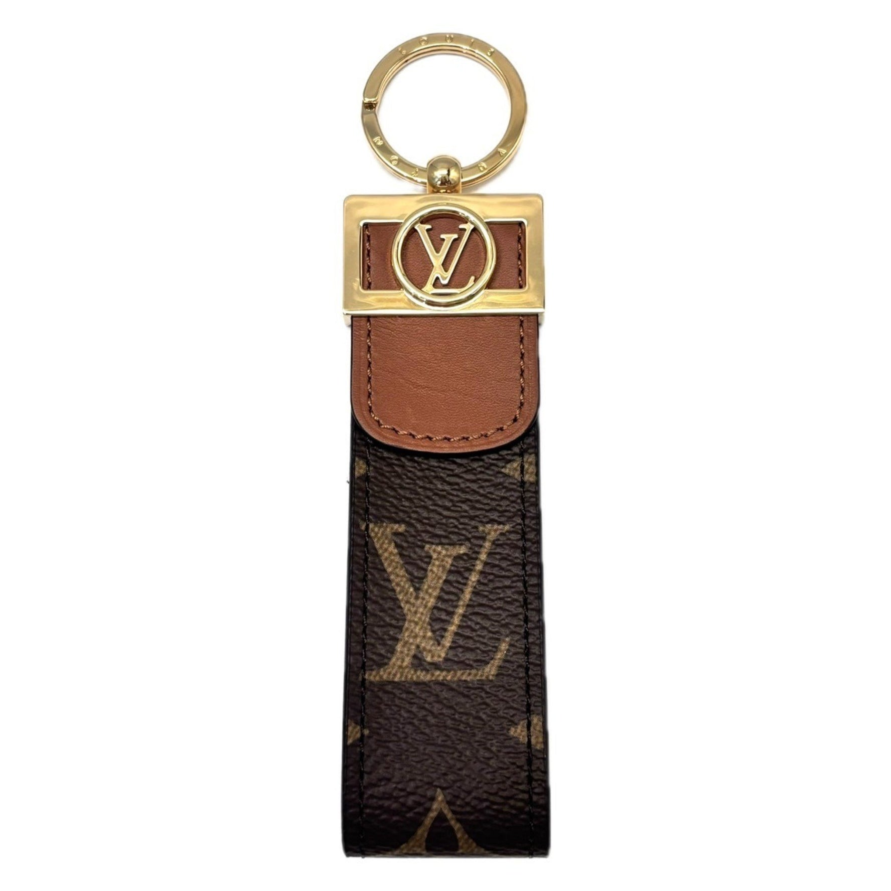 Louis Vuitton Porte-Clés Dragonne Dauphine Keychain Bag Charm Monogram Gold LOUIS VUITTON