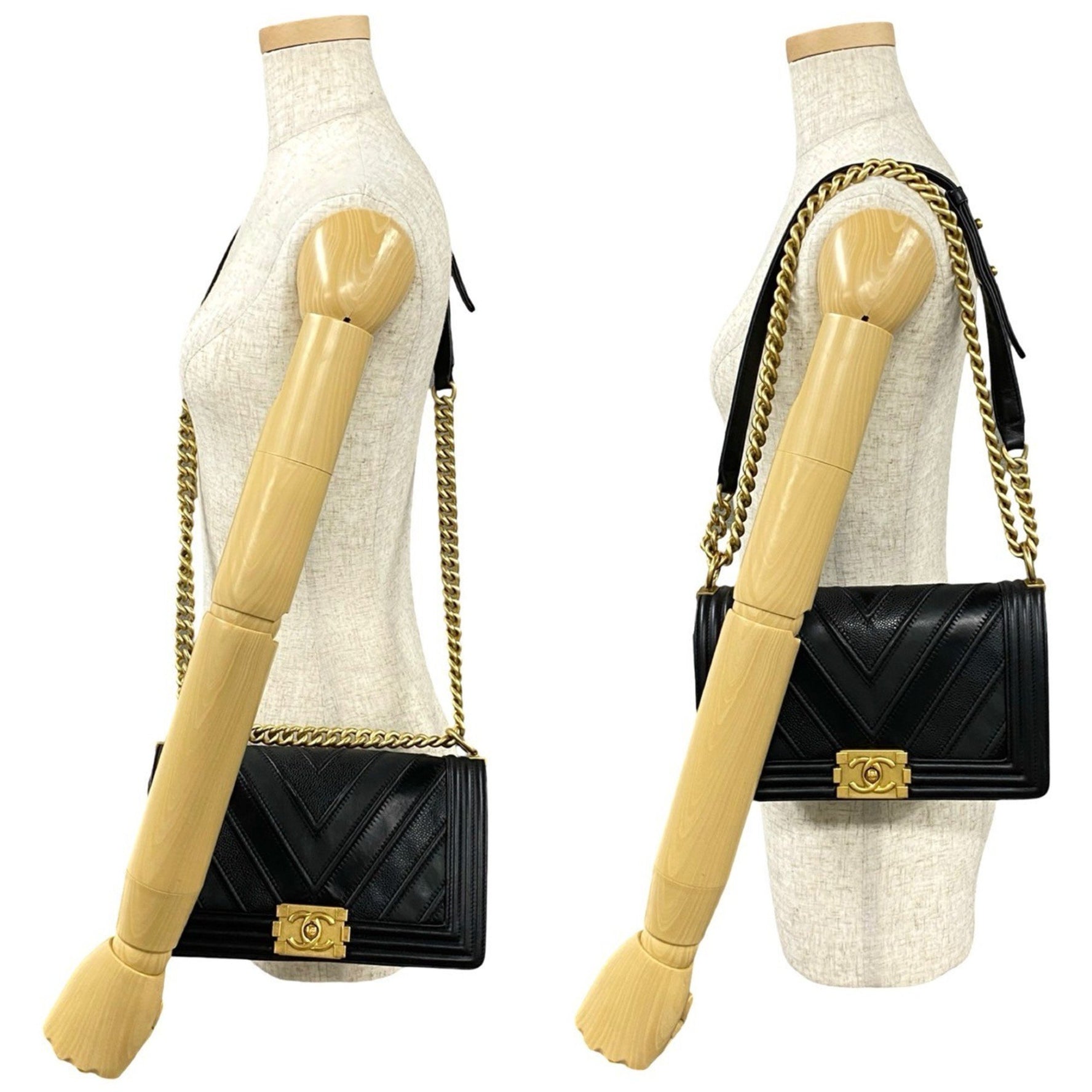 CHANEL Boy Leather Mini Shoulder Bag/Handbag in