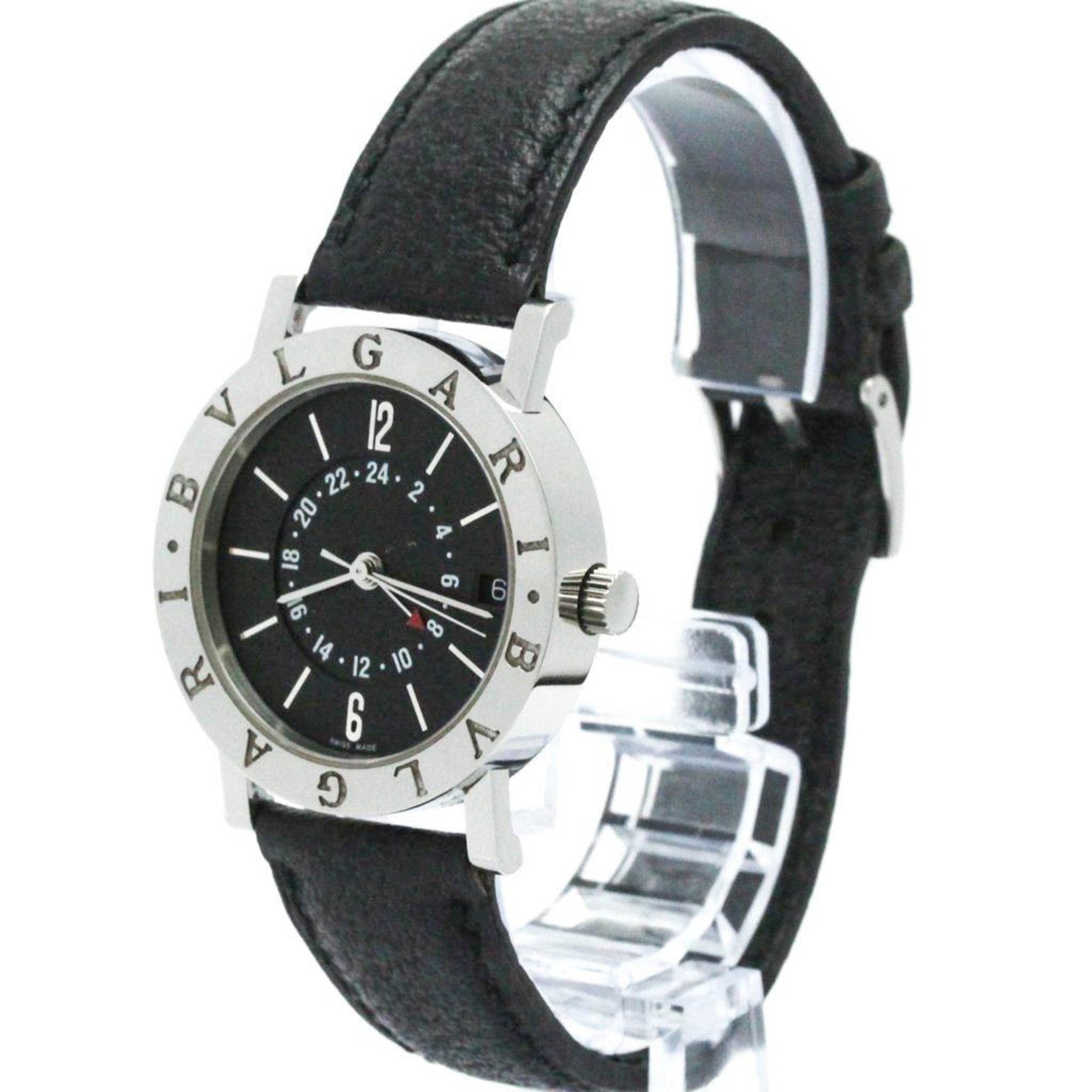 Polished BVLGARI BVLGARI-BVLGARI GMT Automatic Mens Watch BB33SLGMT BF581036