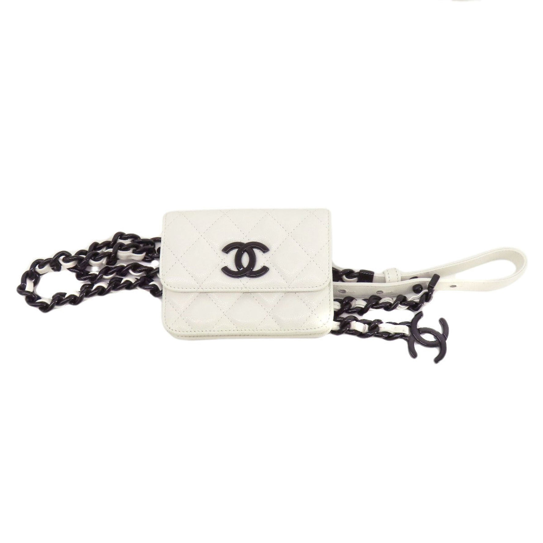 CHANEL Matelasse Hip Bag/Waist Bag Caviar Skin