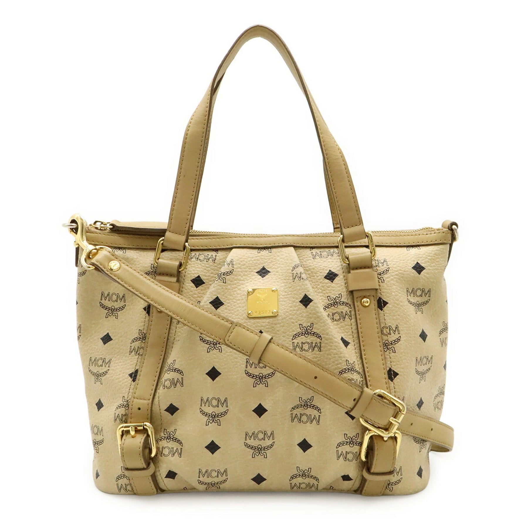 MCM Glam Tote Bag Shoulder in PVC and Leather