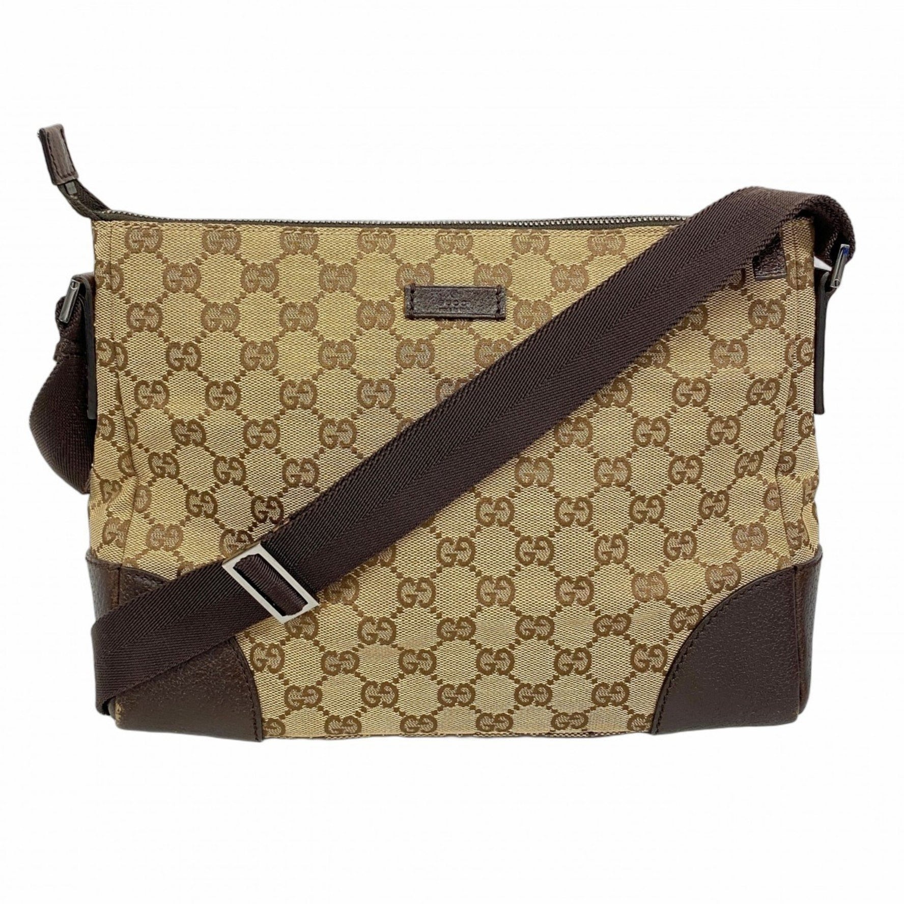 Gucci Shoulder Bag GG Canvas Beige Brown