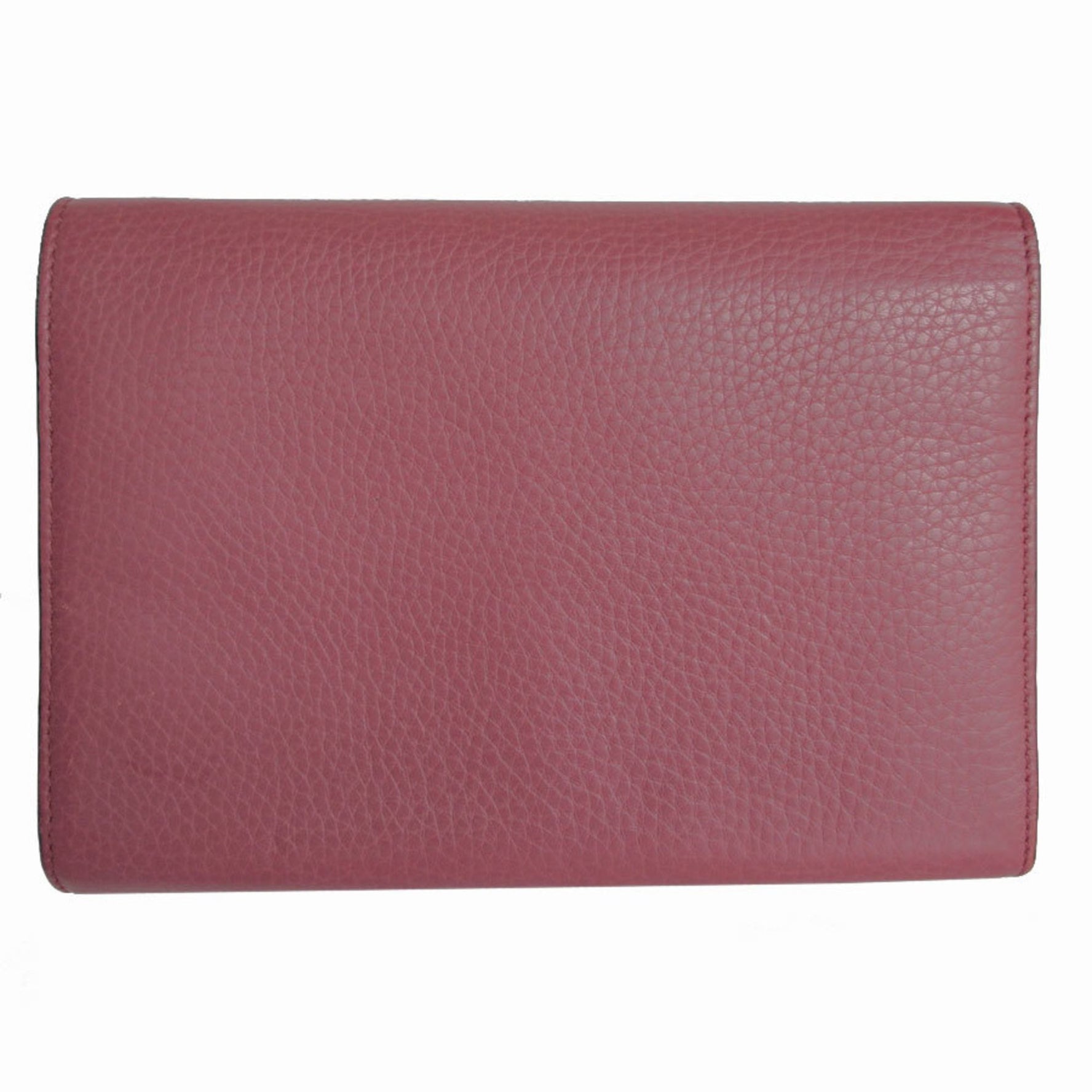 GUCCI Wallet Chain Shoulder Bag GG Marmont Leather Metal Light Bordeaux Gold Women's s0170g