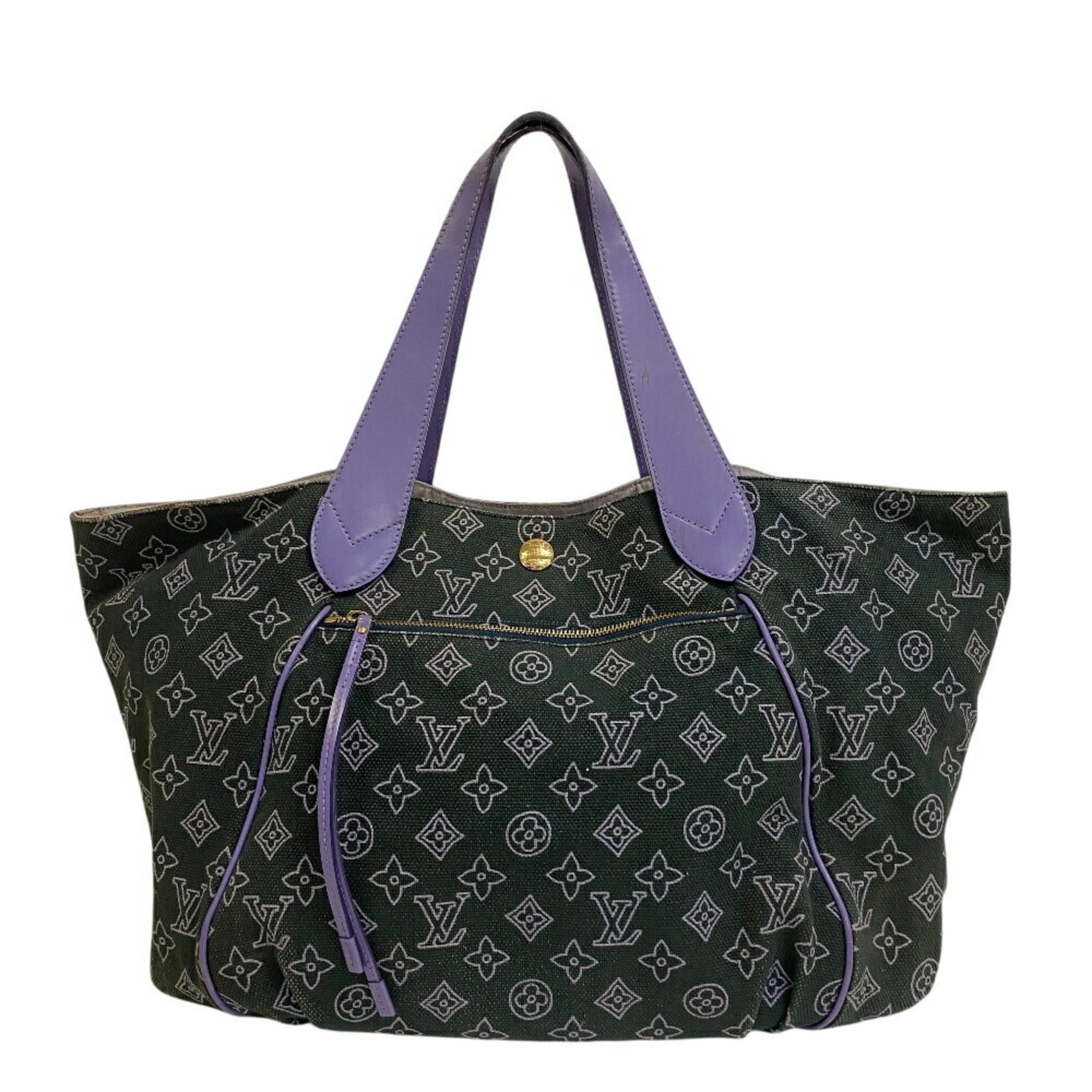 LOUIS VUITTON M95987 Cabas Ipanema GM Monogram Beachline Tote Bag, Purple, Women's