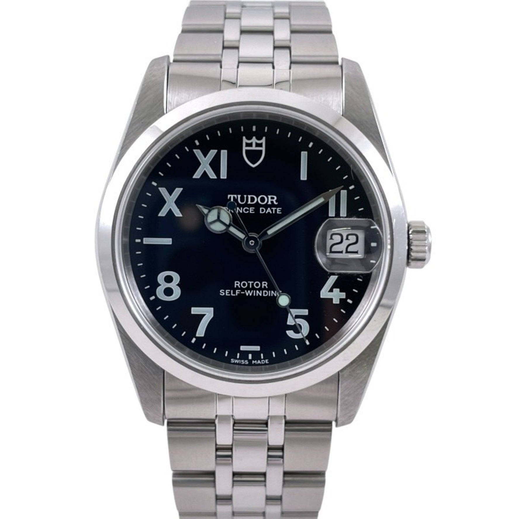 TUDOR Tudor 74000N Stainless Steel Men's Watch with Prince Date and Unique Dial, Automatic