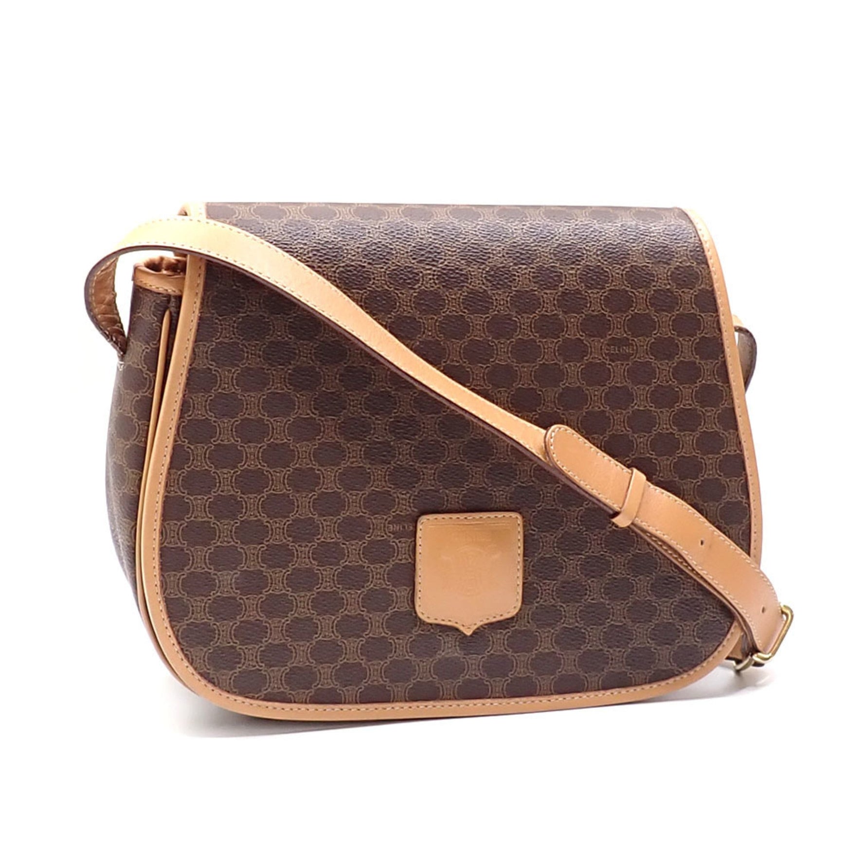 Celine Shoulder Bag in PVC and Leather with Macadam