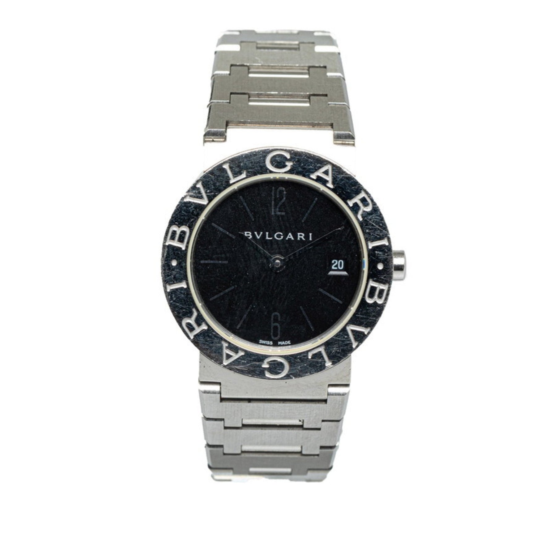 BVLGARI Watch BB26SS Quartz Black Dial Stainless Steel Women's