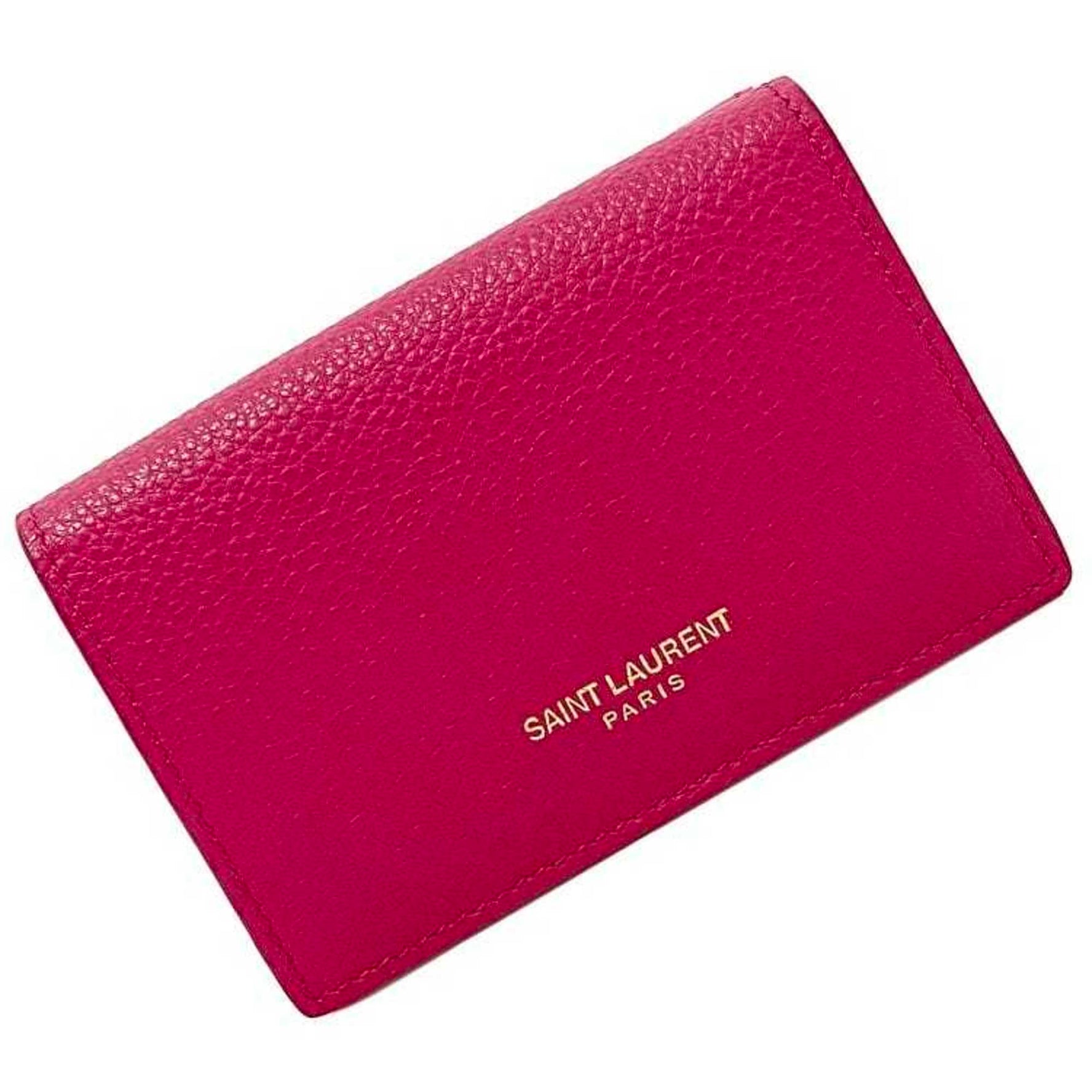 Saint Laurent Trifold Wallet Pink B680J 5619 Grain Leather SAINT LAURENT Women's