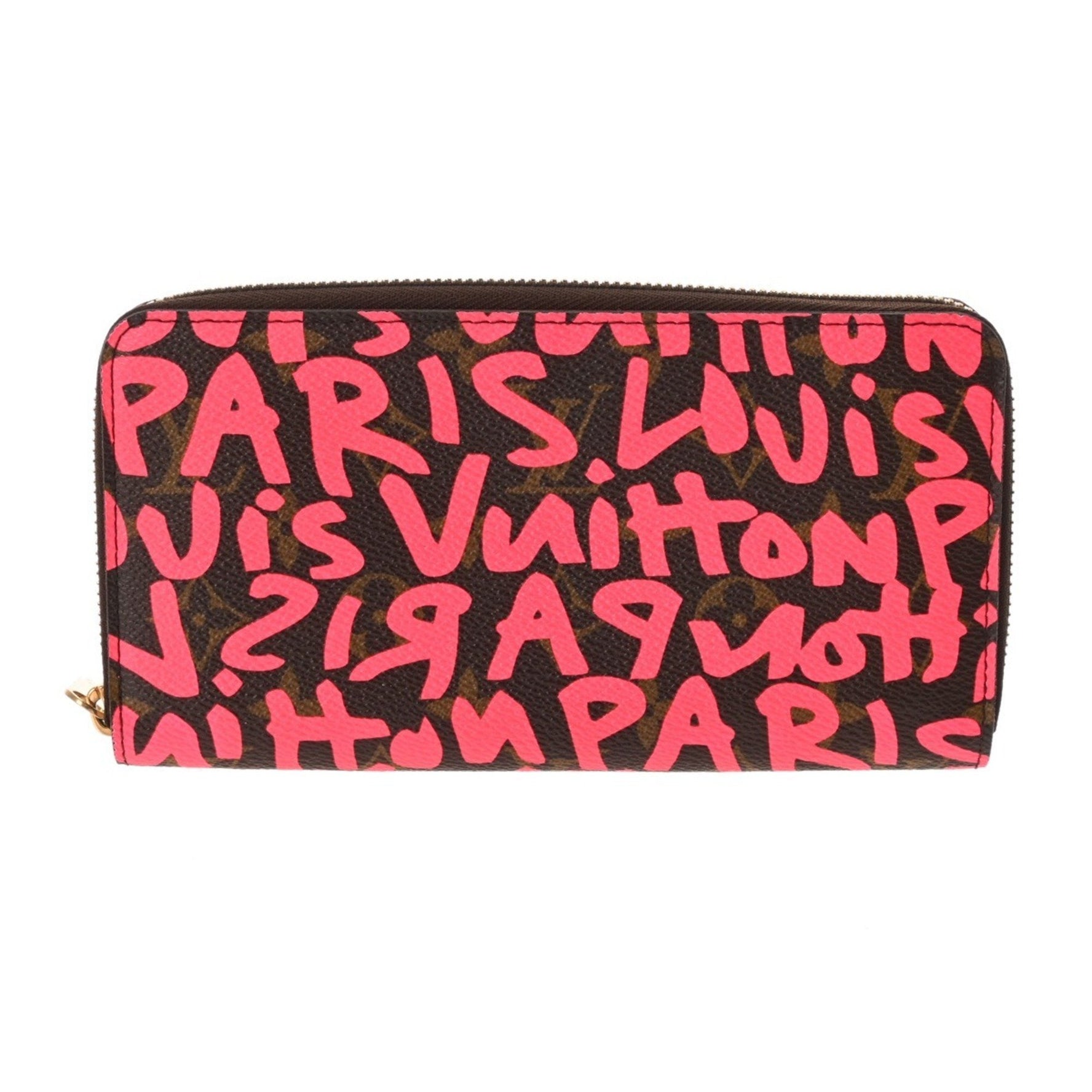 Louis Vuitton Monogram Graffiti Zippy Wallet Fuchsia Canvas Long