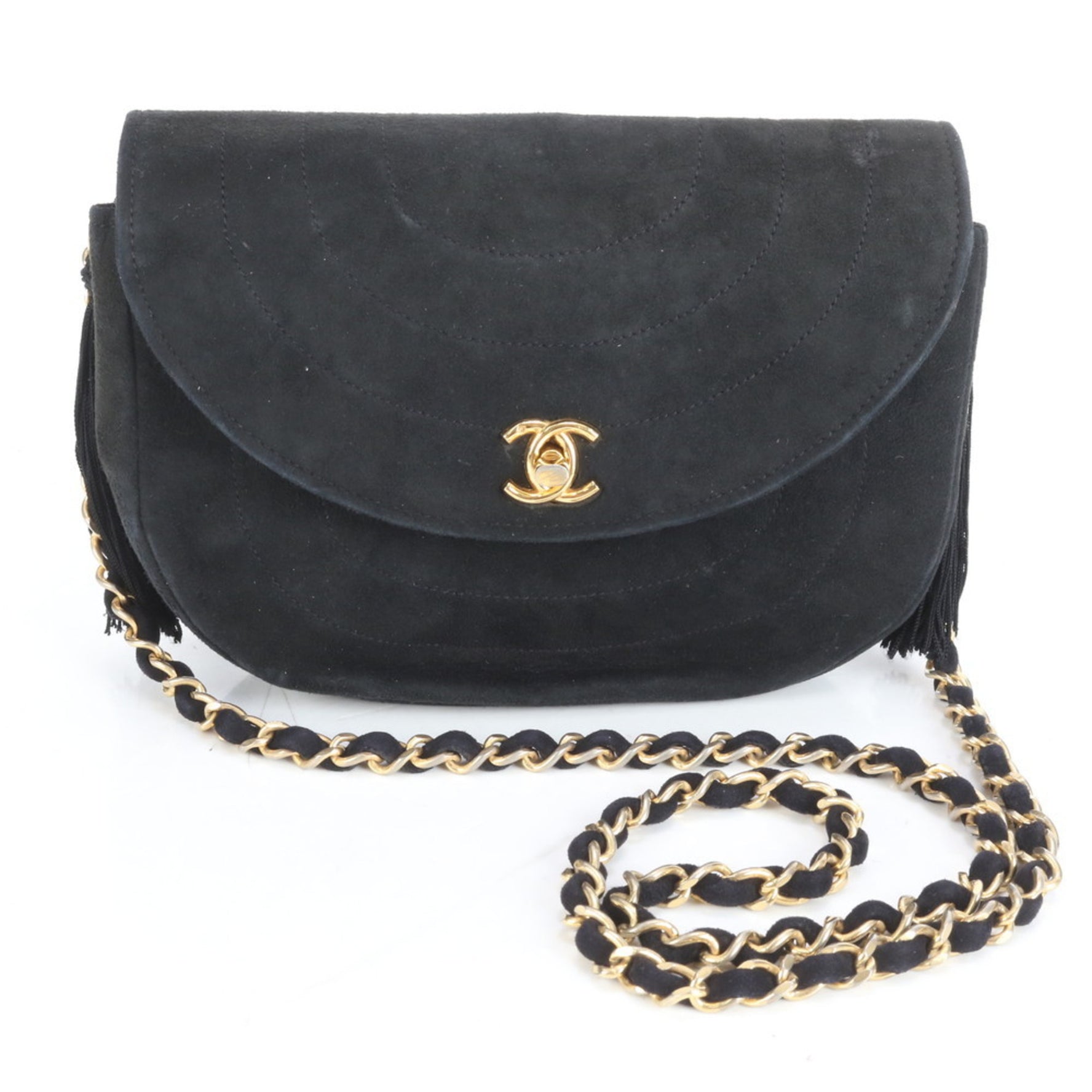 Chanel tassel leather chain shoulder bag, crossbody handbag, tote