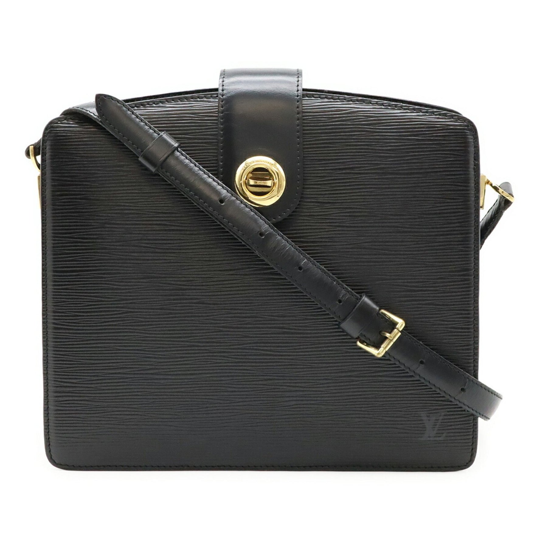 Louis Vuitton Epi Capuchin Shoulder Bag Noir Black