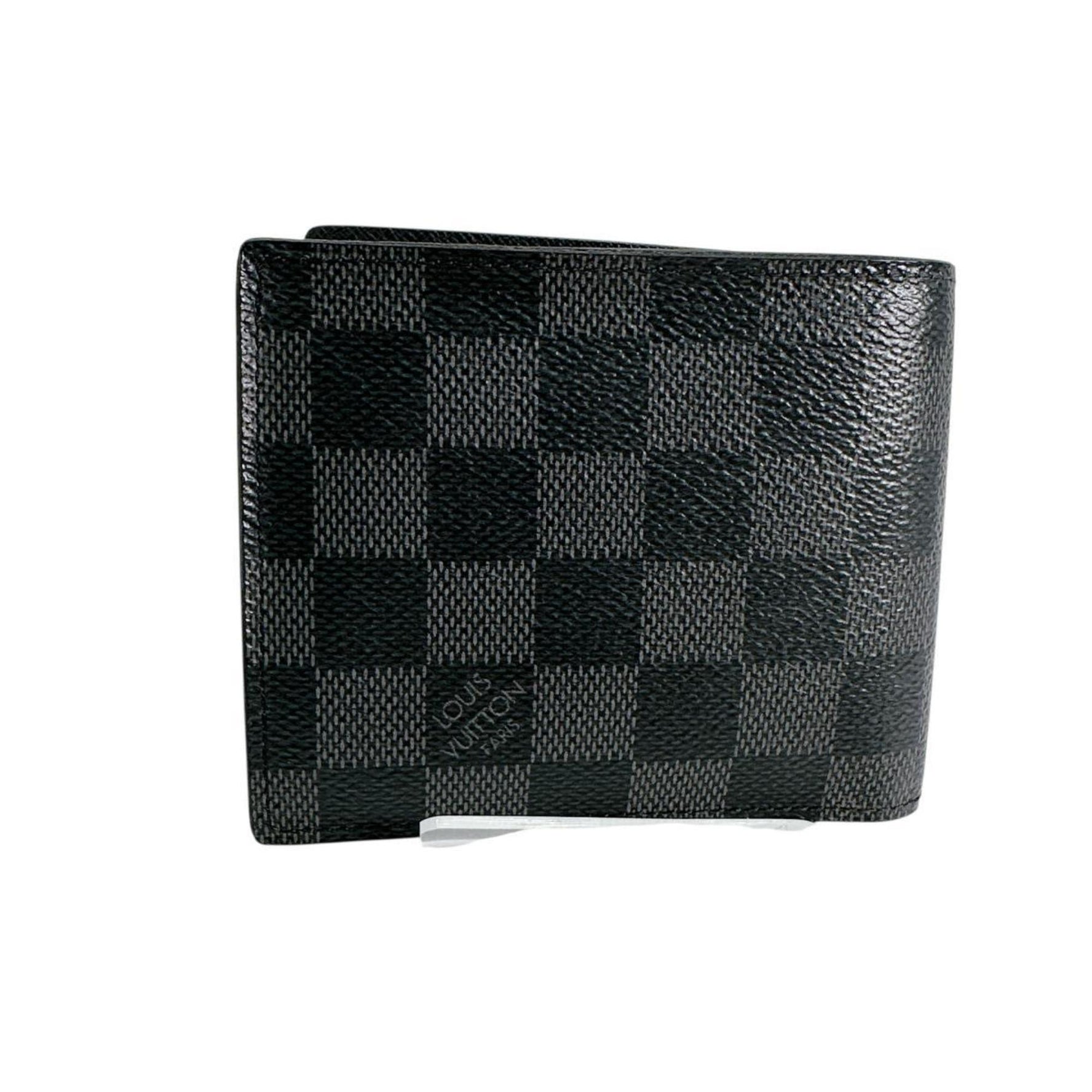 Louis Vuitton Bi-fold wallet Wallet Damier Graphite Portefeuille Marco canvas