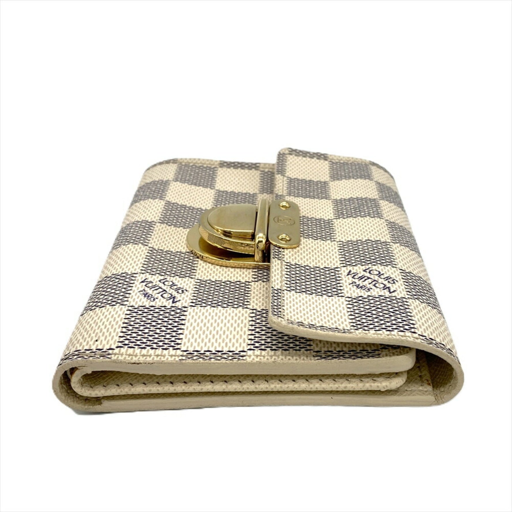 Louis Vuitton Portefeuille Joy Tri-fold Wallet Damier Azur