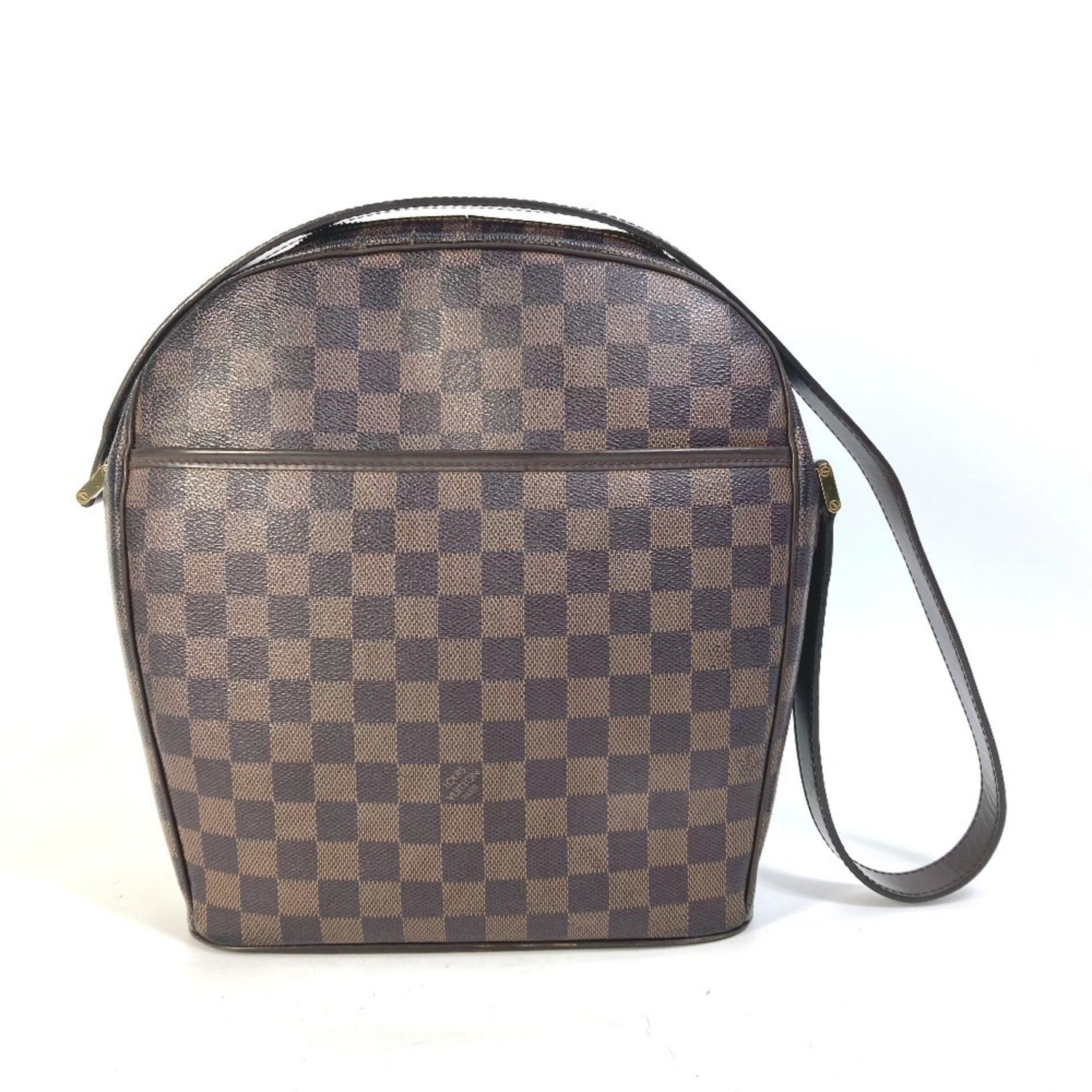 Louis Vuitton Damier Ipanema GM Pochette Shoulder Bag in Canvas, Ebene Brown