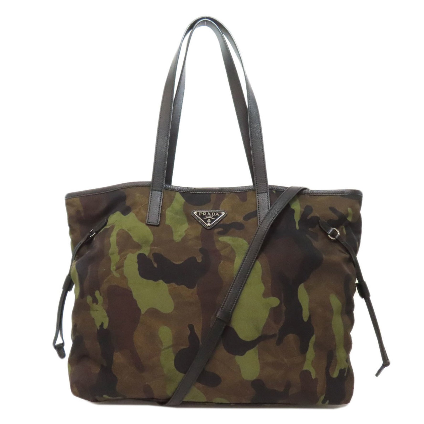 Prada Camouflage Pattern Tote Bag, Nylon Material