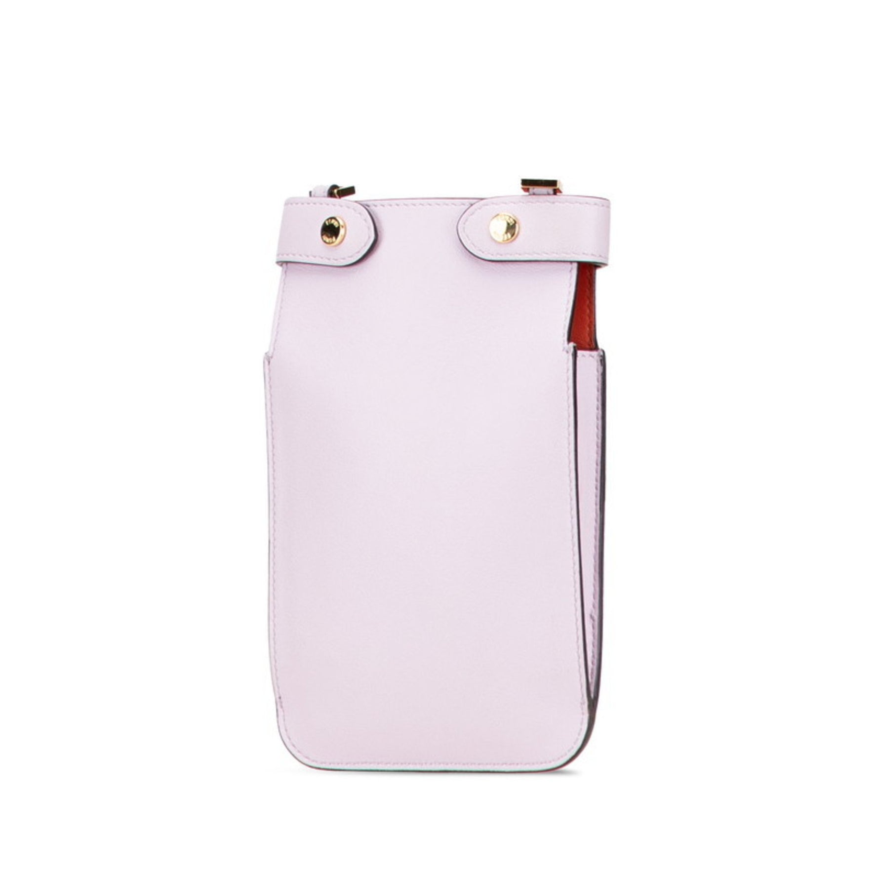 Fendi Peakaphone Shoulder Bag Phone Case Purple Brown Leather