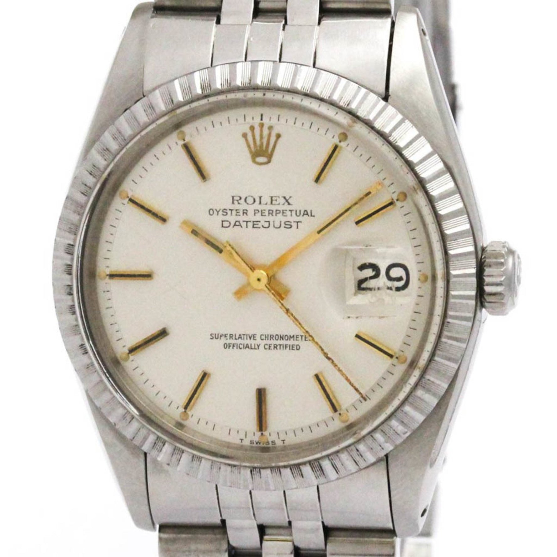 ROLEX Datejust 1603 Stainless Steel Automatic Mens Watch Vintage