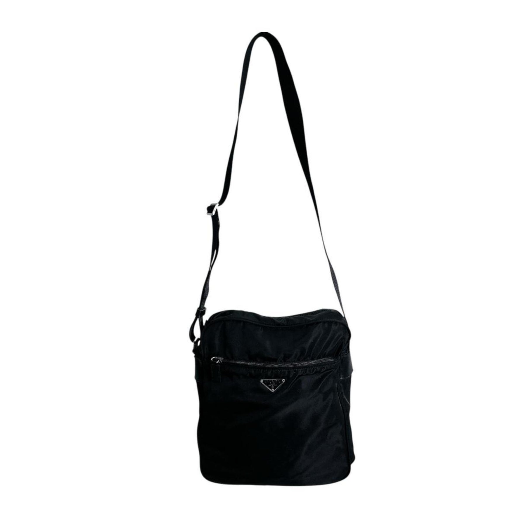 Prada Shoulder Bag, Crossbody Triangle Logo, Nylon