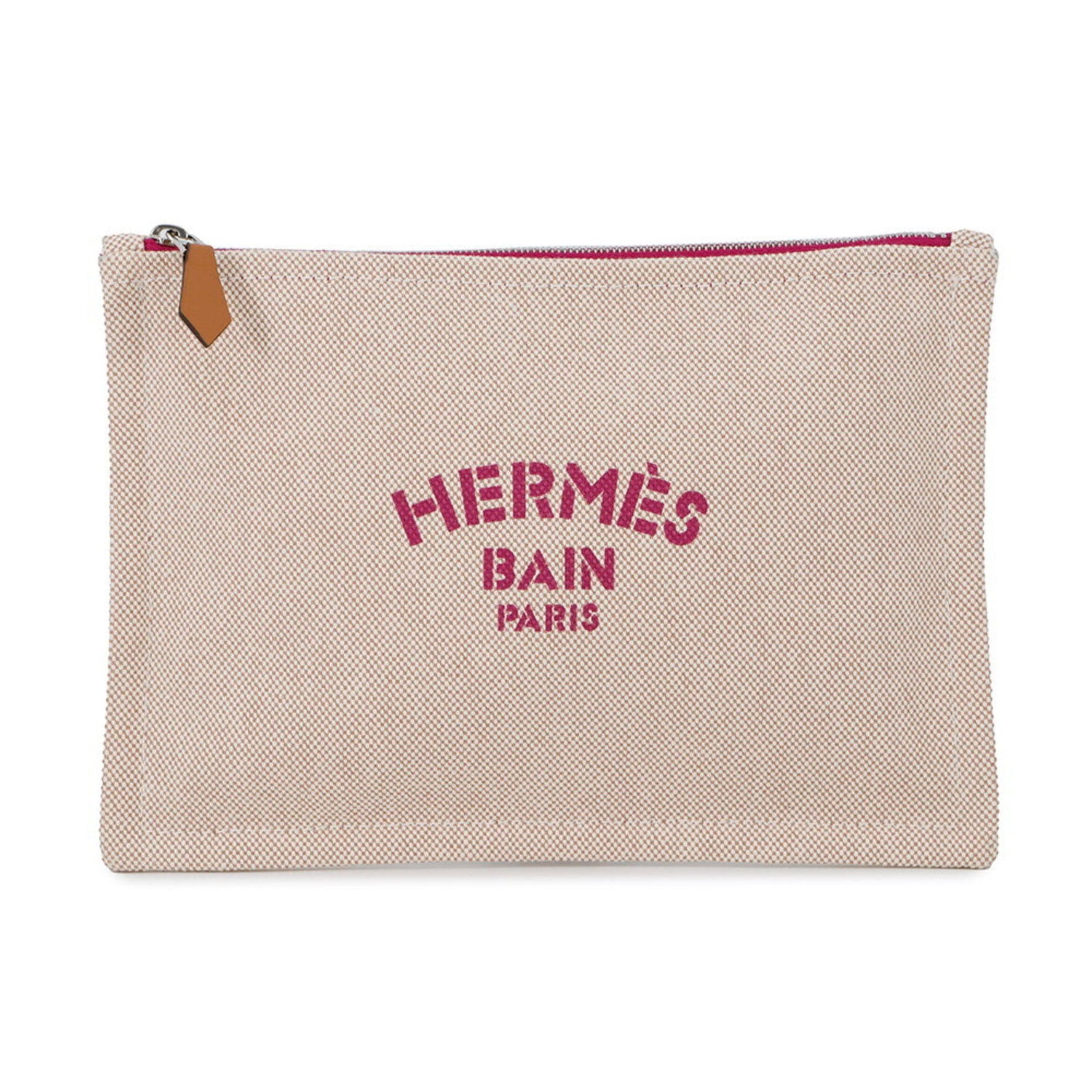 Hermes Hermès New Yachting PM Pouch in Purple Canvas. This flat pouch bag is also available.