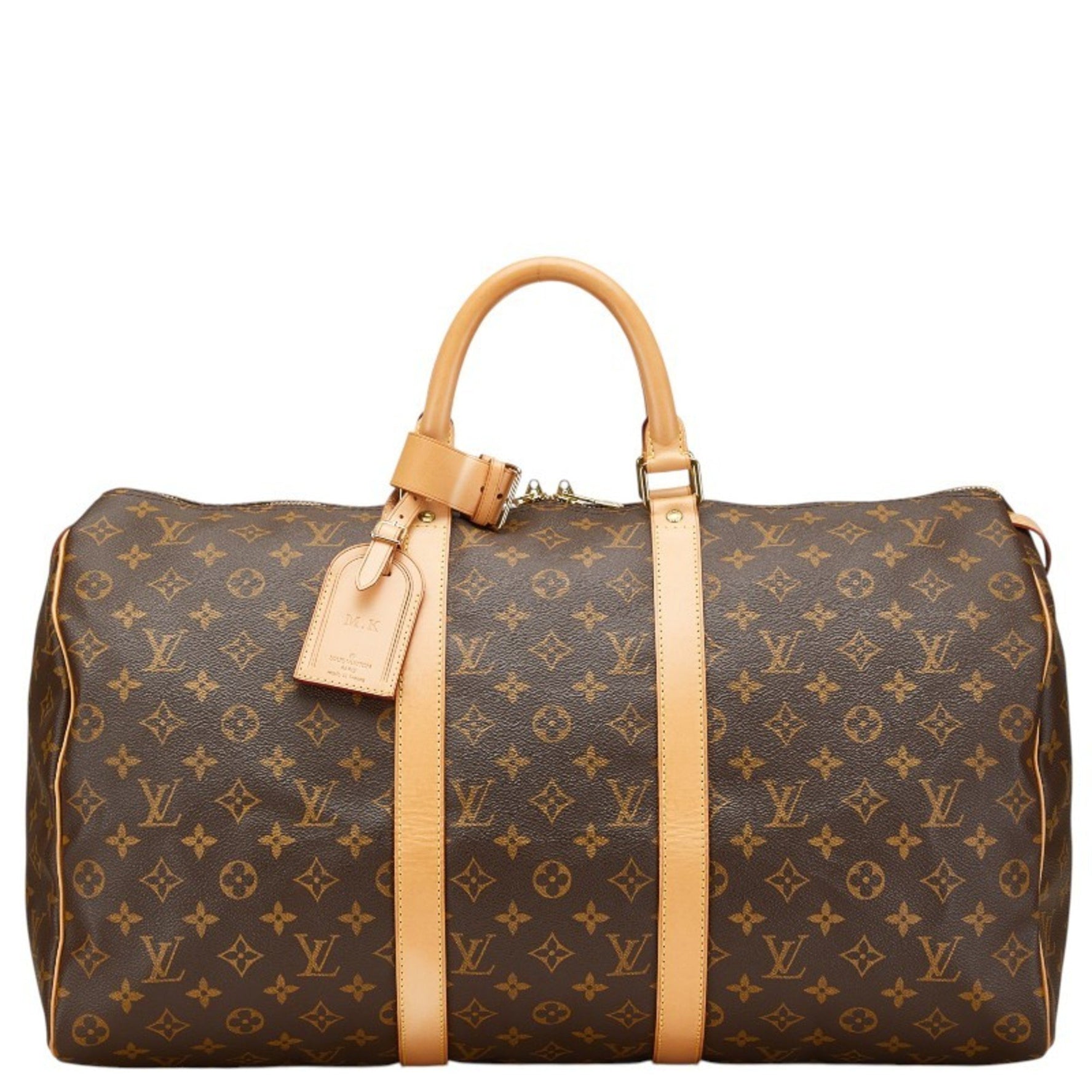 Louis Vuitton Monogram Keepall 50 Boston Bag M41426 Brown PVC Leather Women's LOUIS VUITTON
