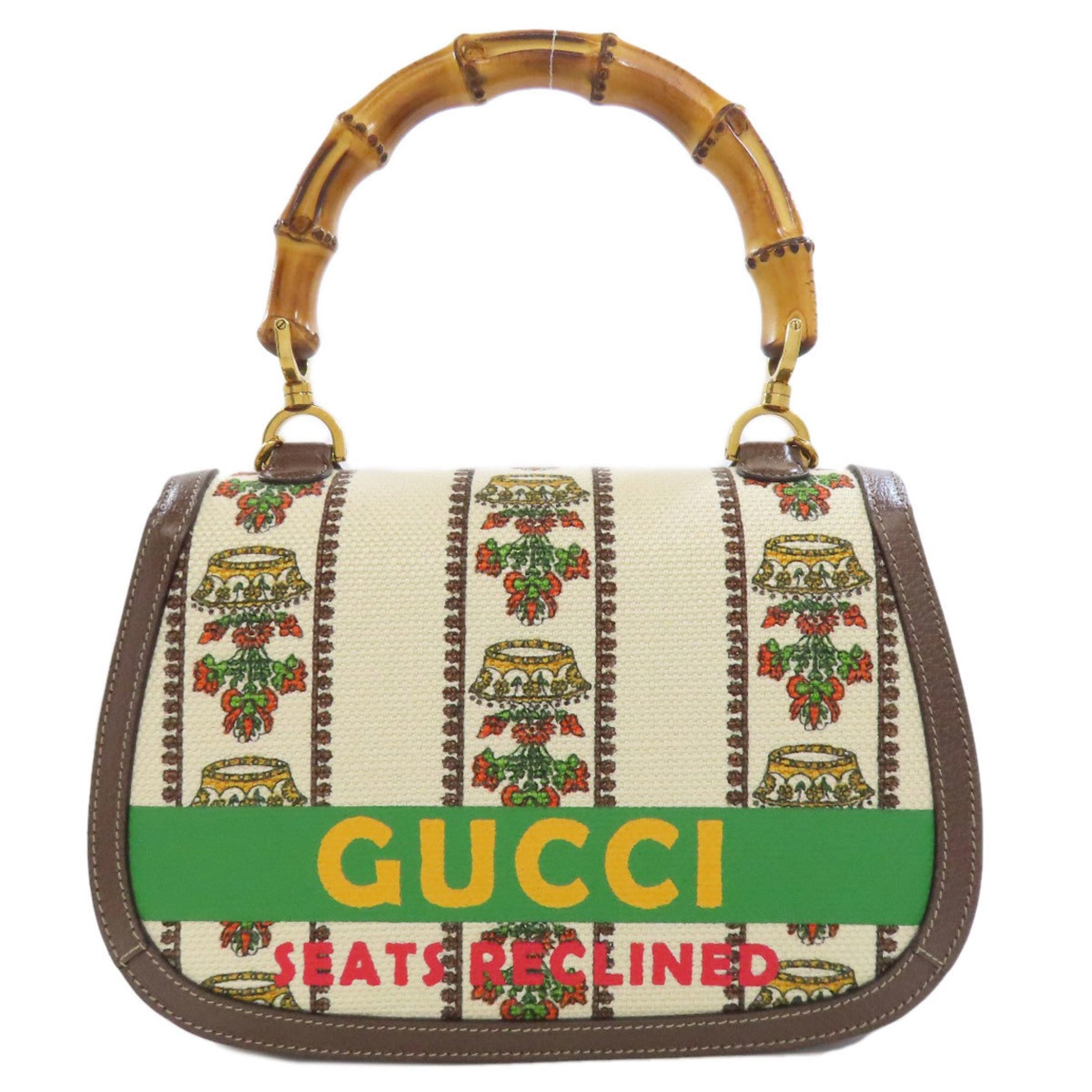 Gucci Bamboo Bag Anniversary Model Handbag Canvas