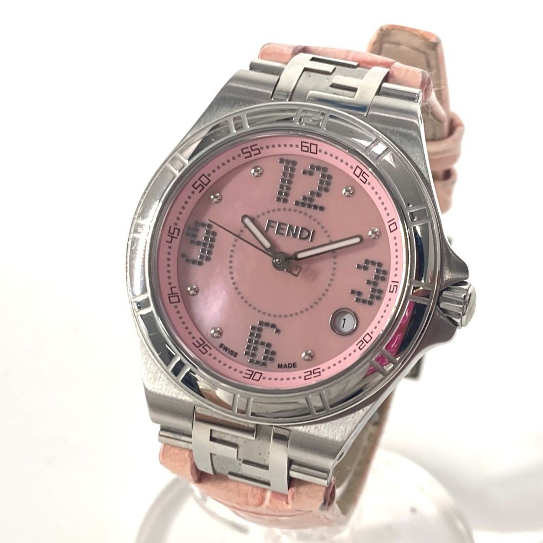 FENDI High Speed Watch, Ladies' Leather, Pink