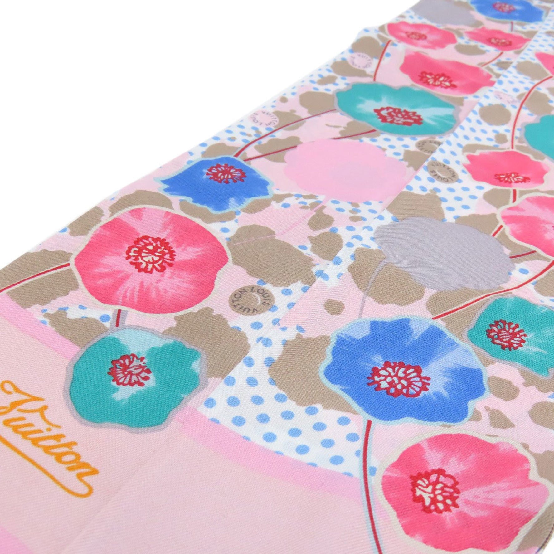 Louis Vuitton M75214 Bandeau Retro Flower Scarf Silk Women's LOUIS VUITTON