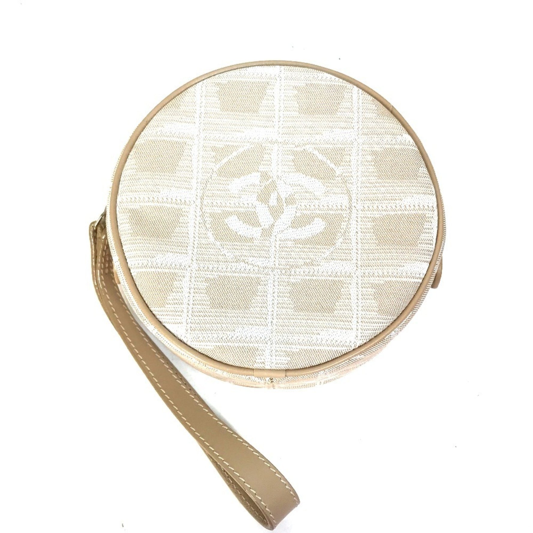 CHANEL Coco Mark New Travel Line Pochette Pouch Canvas