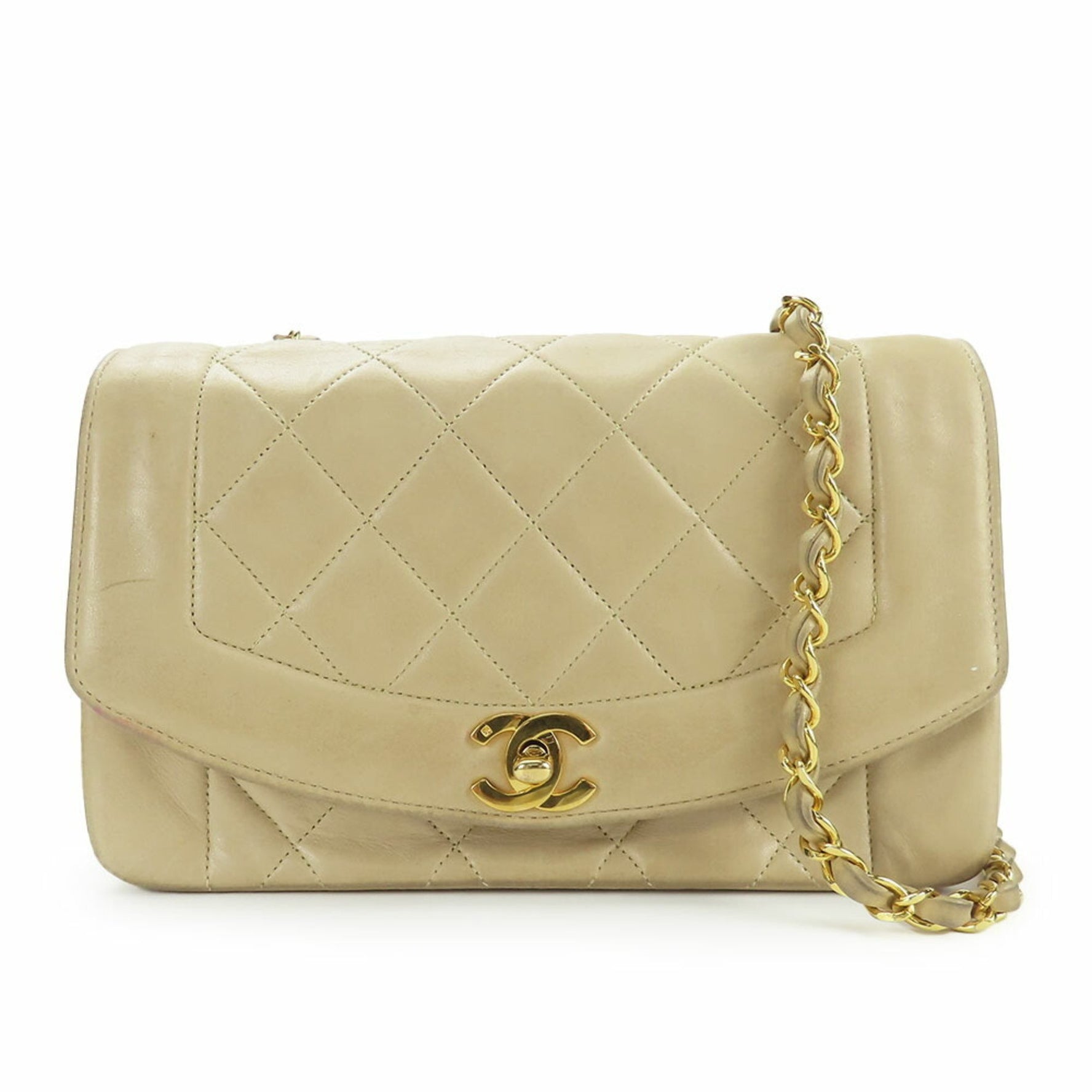 CHANEL Shoulder Bag Diana Lambskin Single Chain Coco Mark