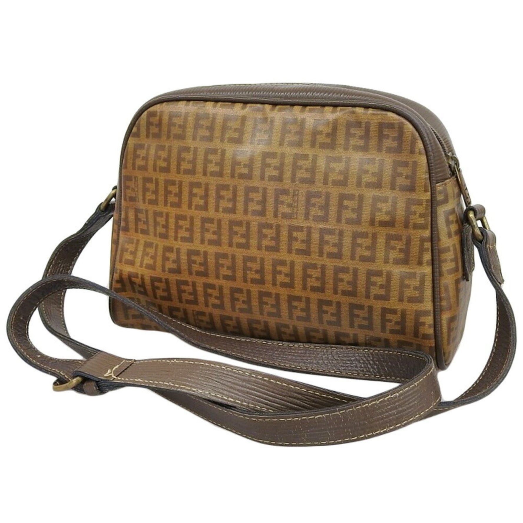 Fendi Zucca shoulder bag in with FF pattern