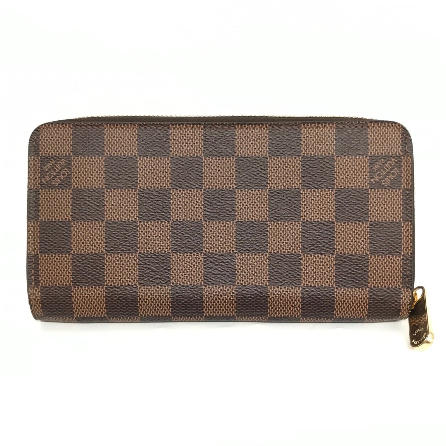 Louis Vuitton Zippy Wallet Round Damier Brown Long