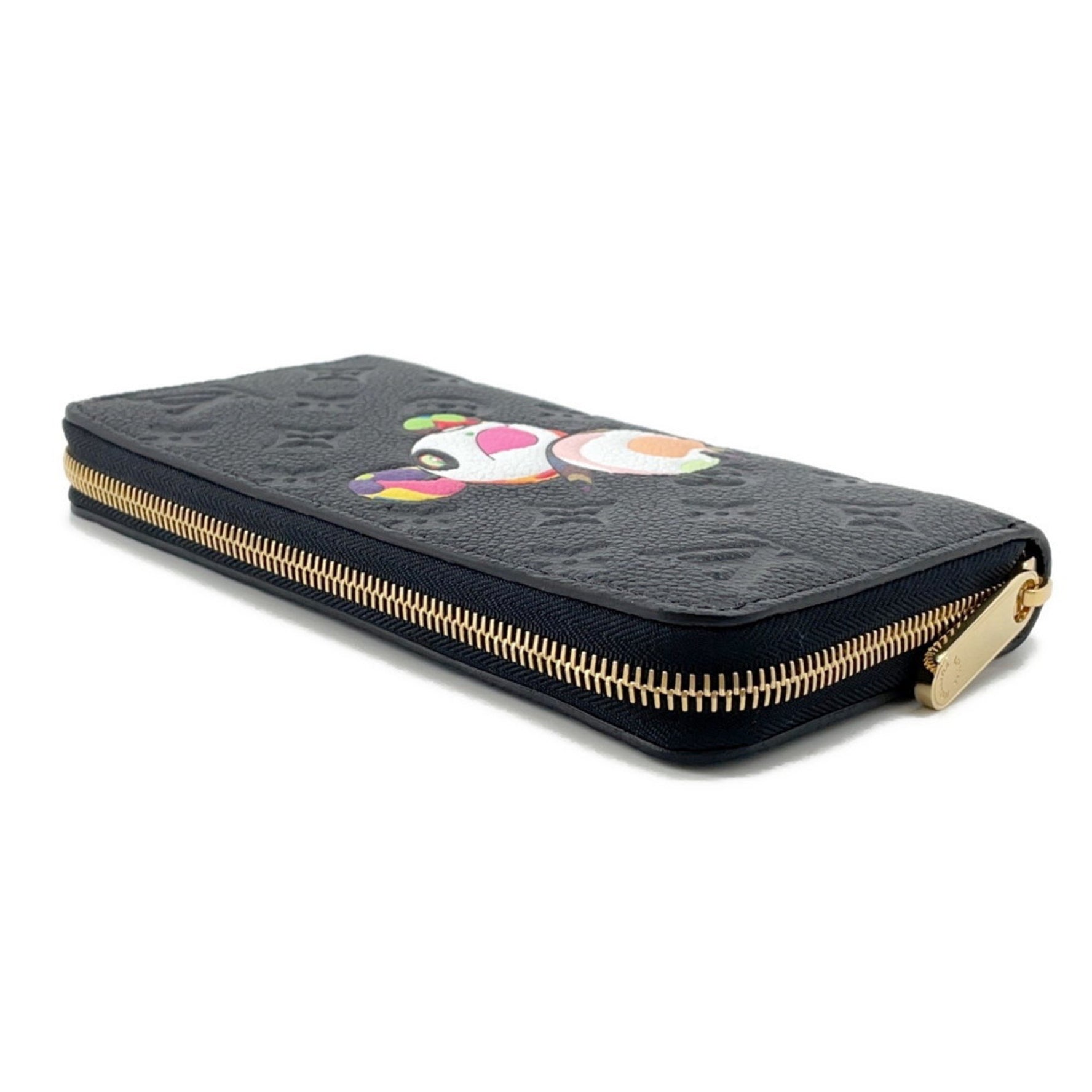 Louis Vuitton Monogram Empreinte Zippy Wallet, Panda, Japan Exclusive, Black, Collaboration with Takashi Murakami