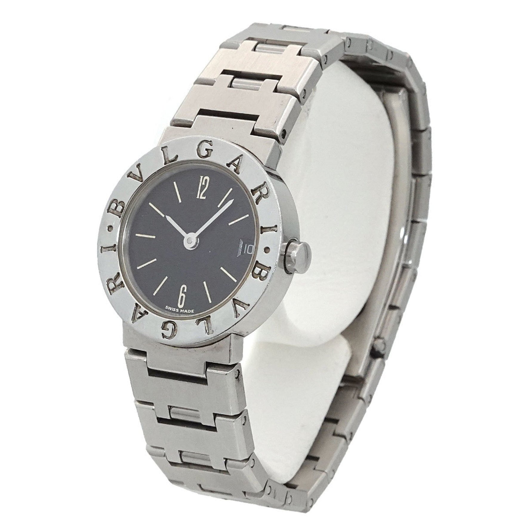 BVLGARI Date BB23SSD Women's Watch Black Quartz