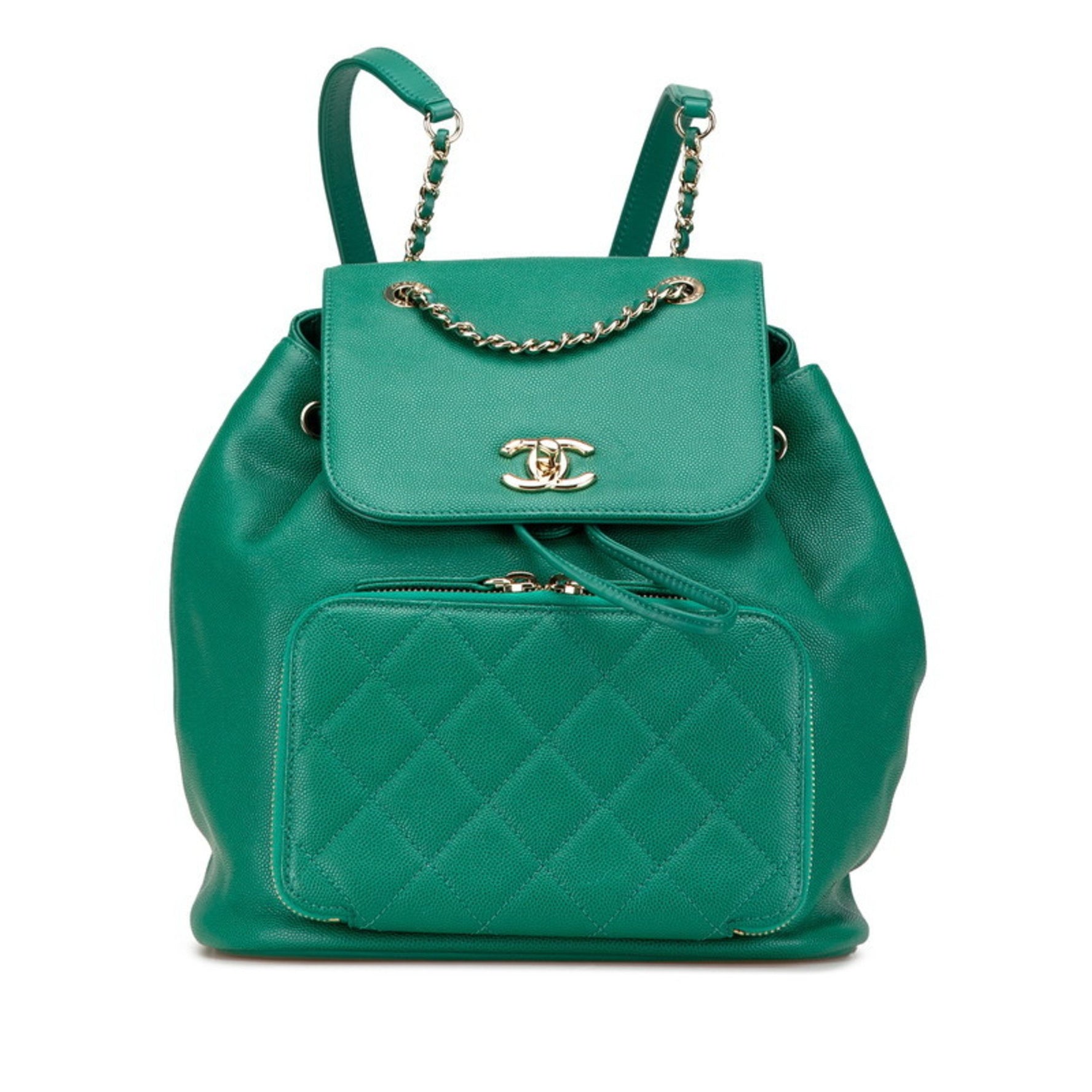 CHANEL Matelasse Coco Mark Backpack in Caviar Leather