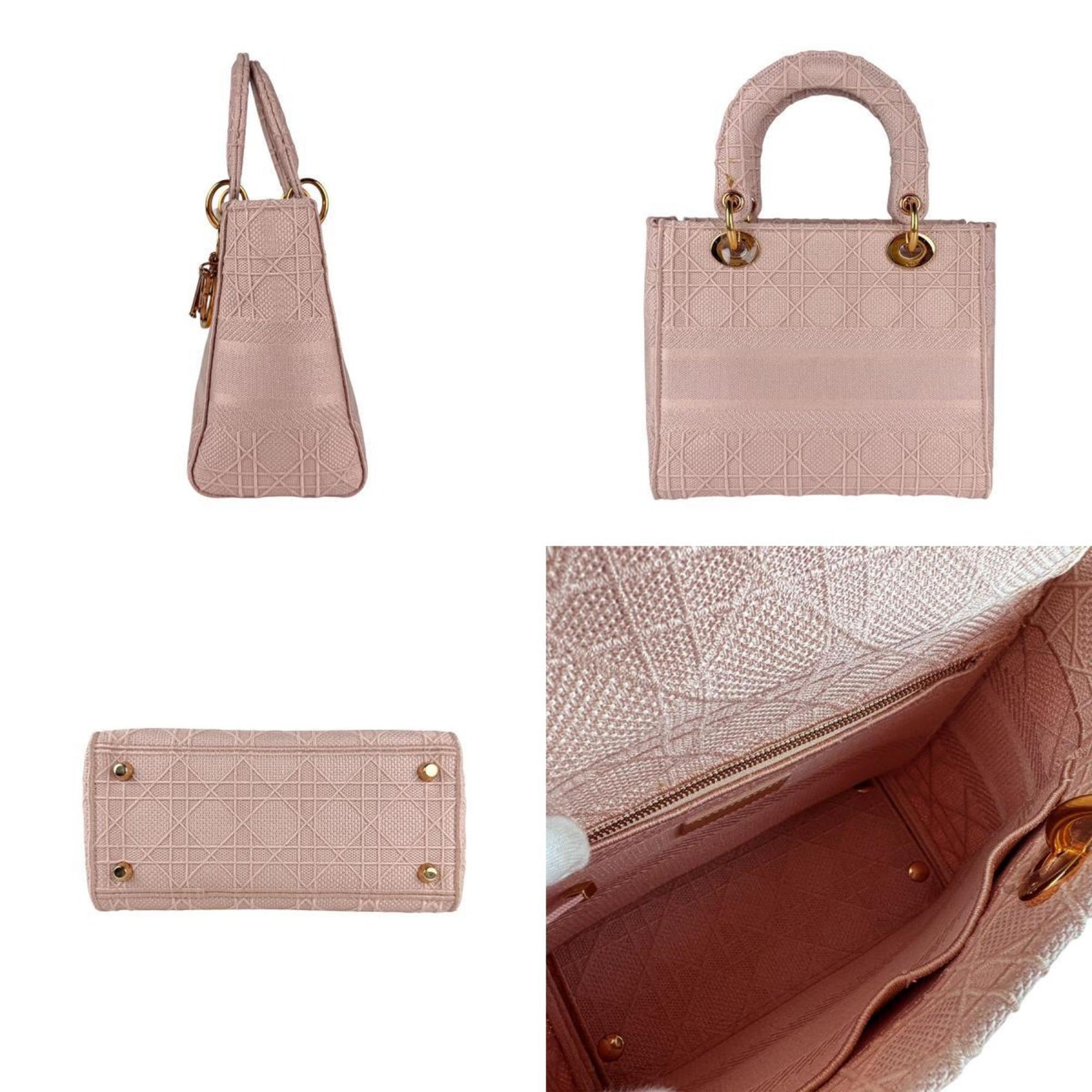 Christian Dior D-Light Canvas Handbag/Shoulder Bag
