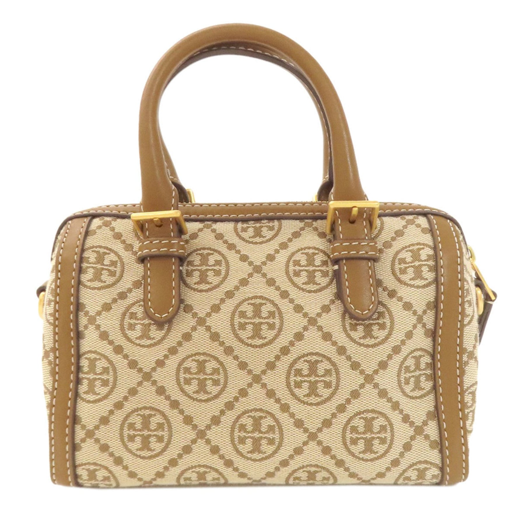 Tory Burch Petit Barrel T Monogram Handbag in Canvas/Leather