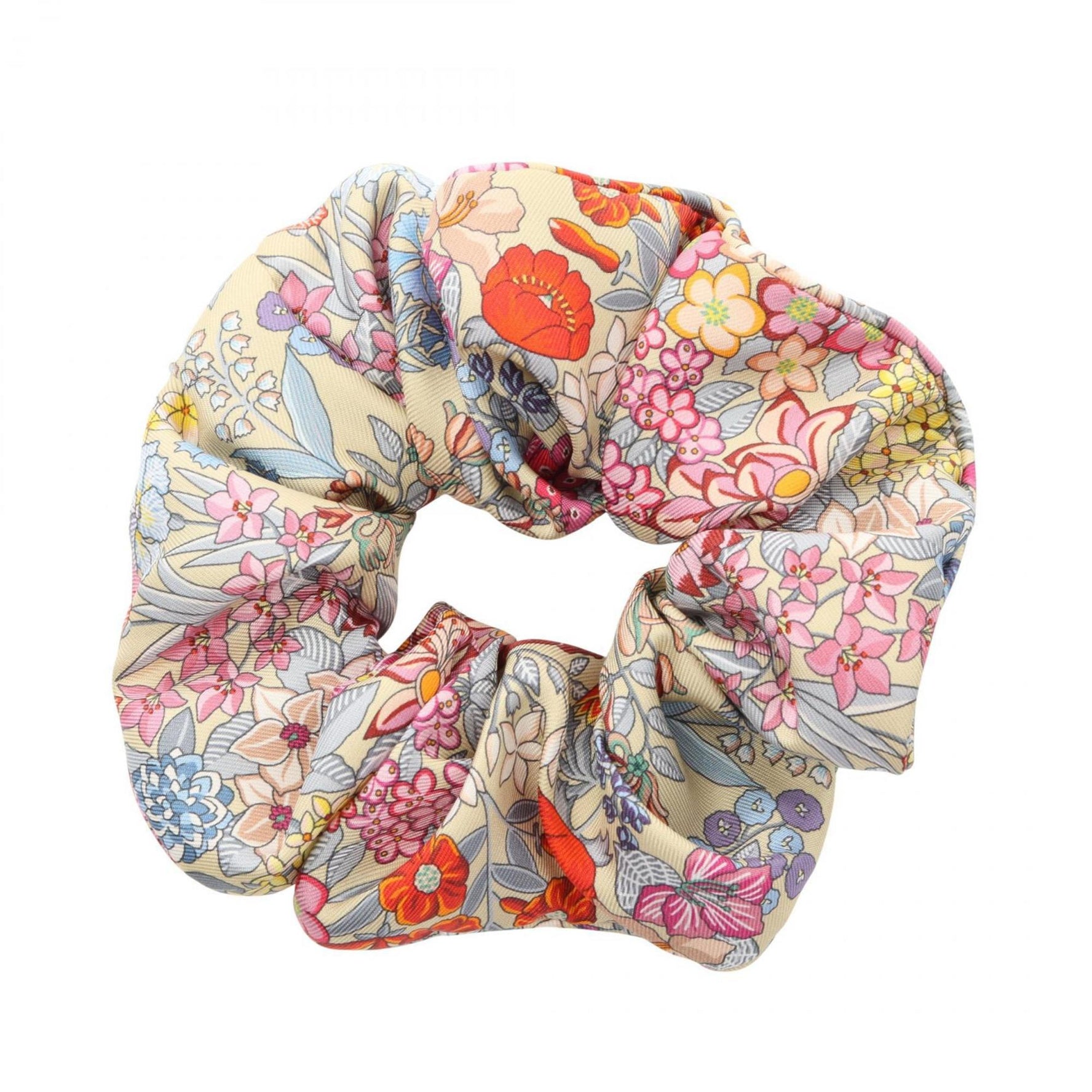 Hermes Harper Avalon Stitch Silk Beige Multicolor