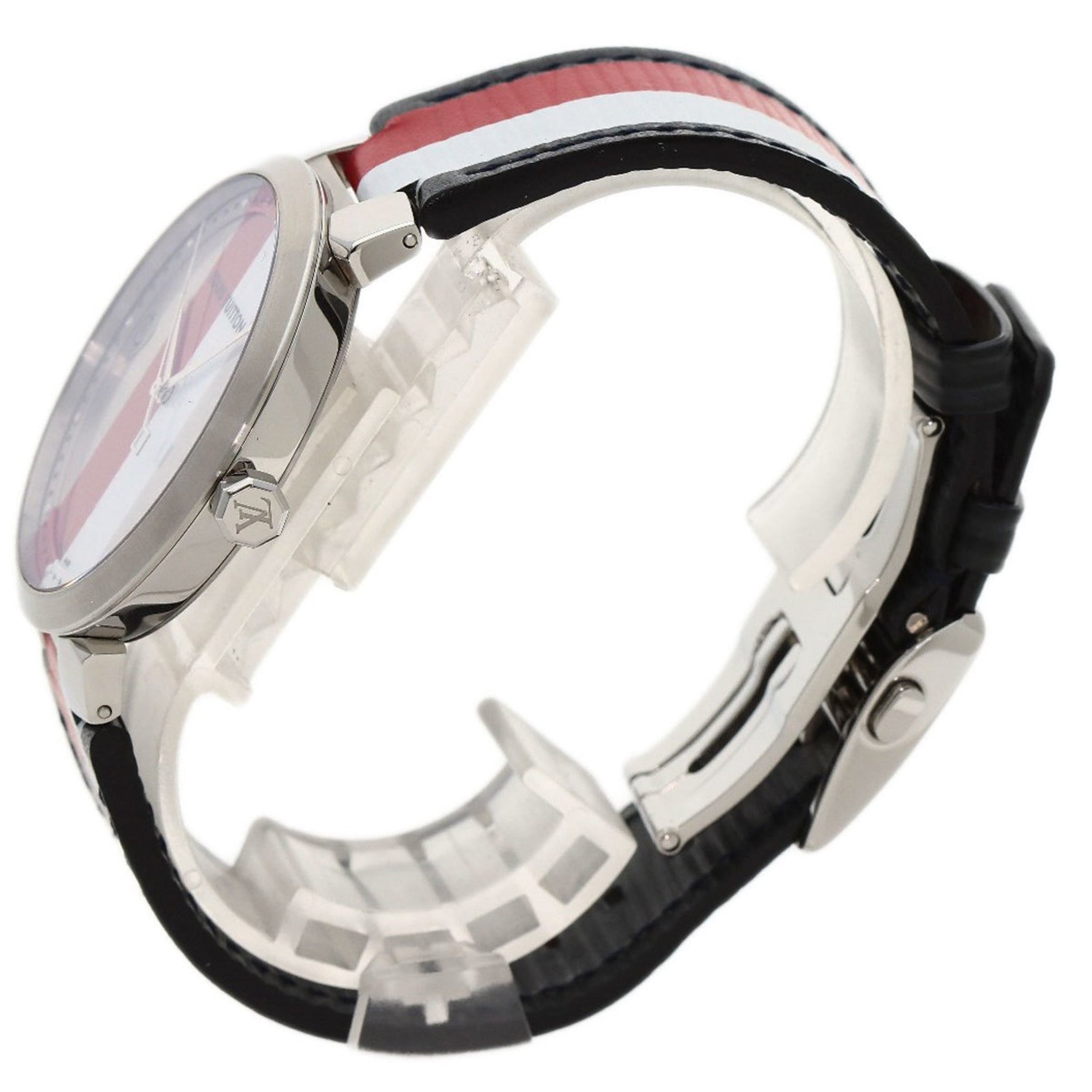 Louis Vuitton Tambour Kim Jones Limited Edition Watch Stainless Steel Leather Men's LOUIS VUITTON
