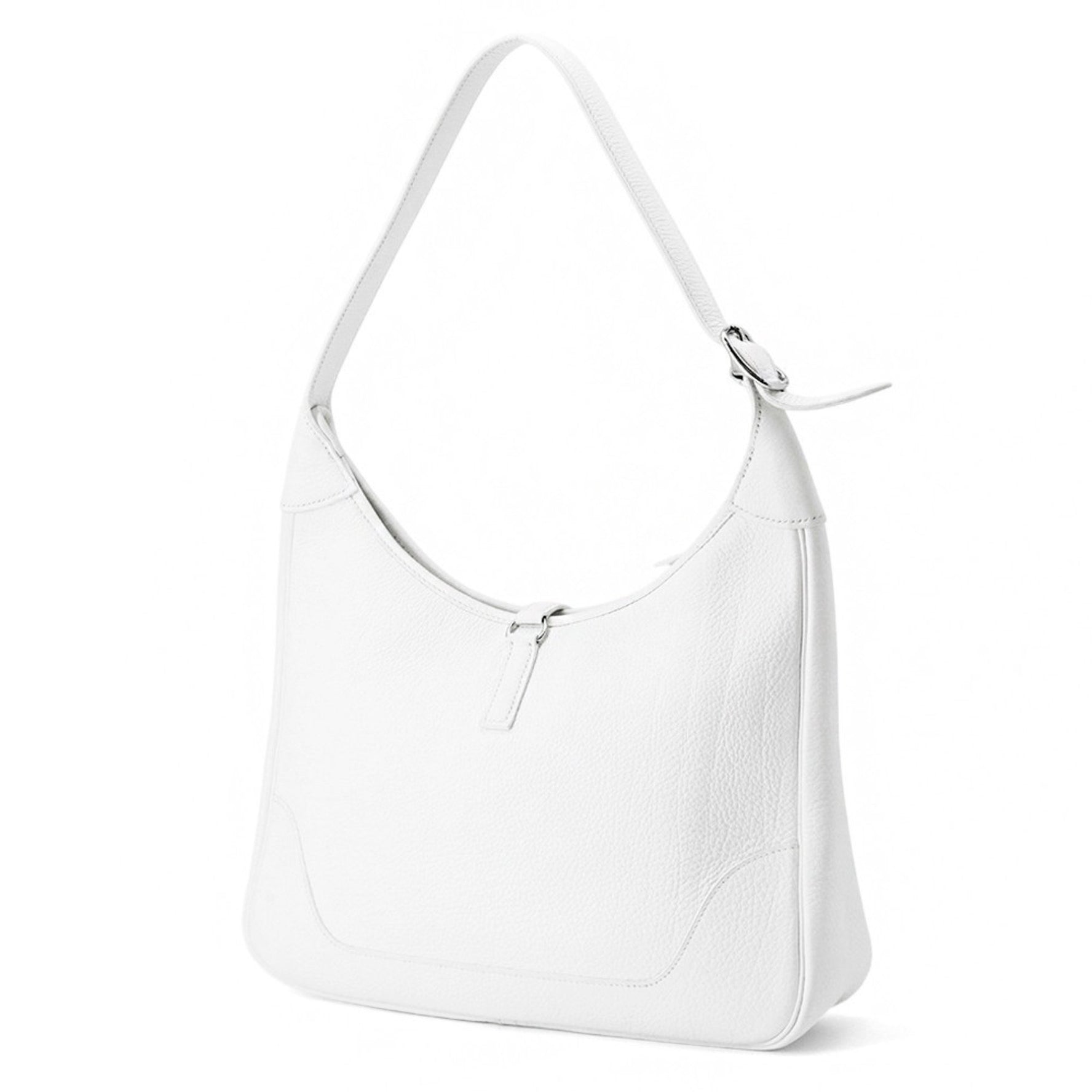 Hermes Hermès Trim 31 Shoulder Bag, White, Taurillon Clemence Leather, H Stamp, White