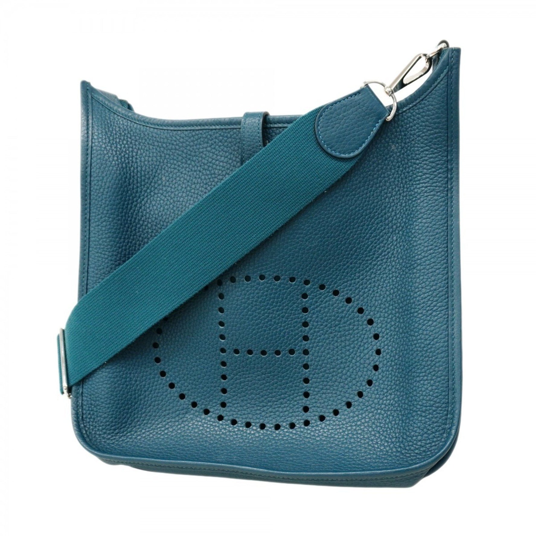 Hermes Hermès Evelyn Shoulder Bag, Taurillon Clemence Corvert, T Stamp