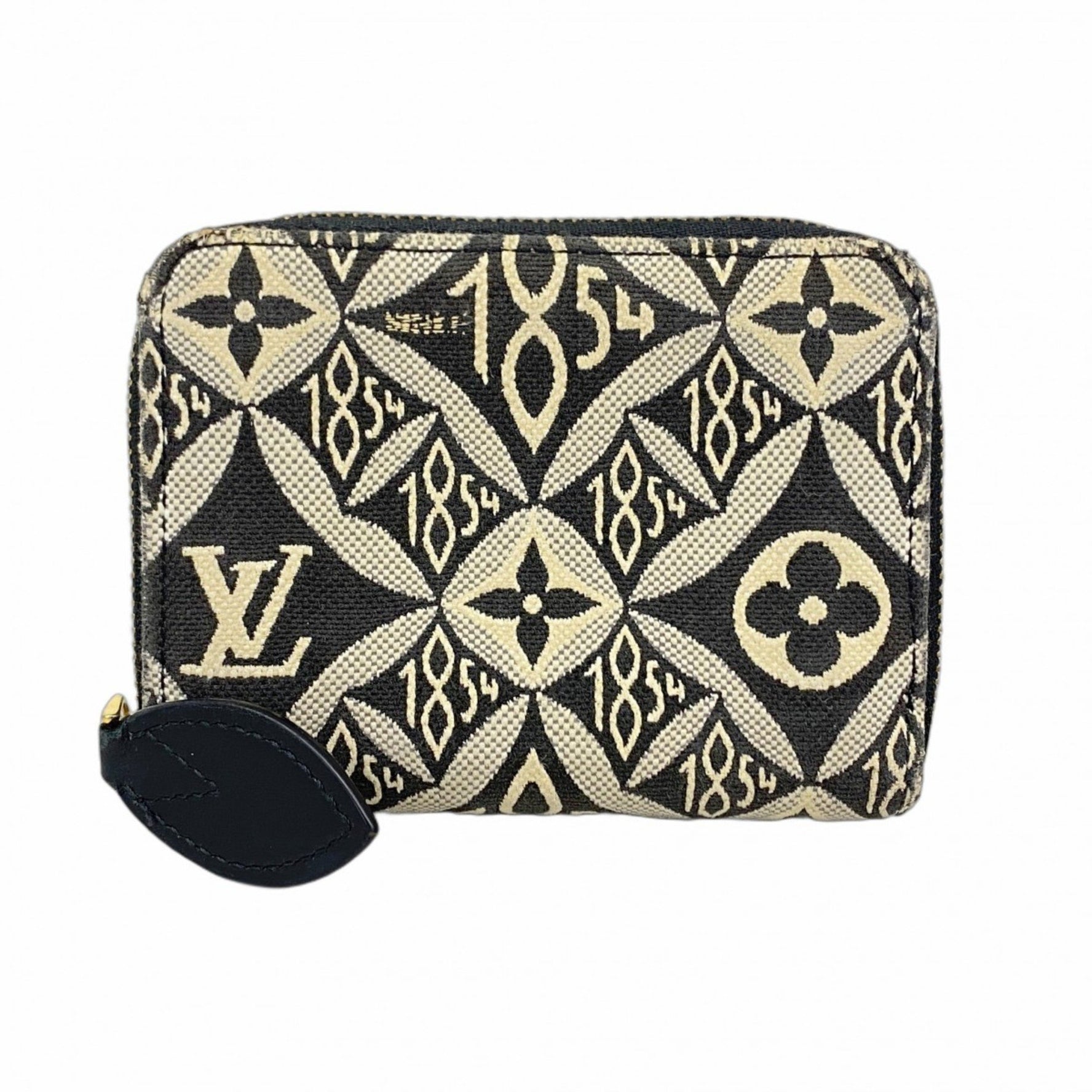 Louis Vuitton Monogram Jacquard SINCE1854 Zippy Coin Purse M69997 Black Women's