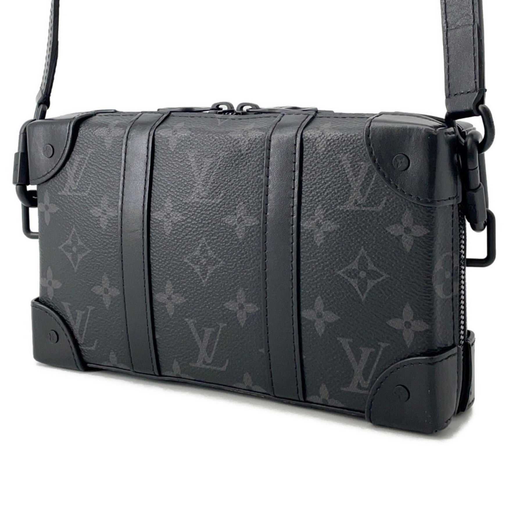 Louis Vuitton Monogram Eclipse Soft Trunk Wallet Shoulder Bag LOUIS VUITTON Black