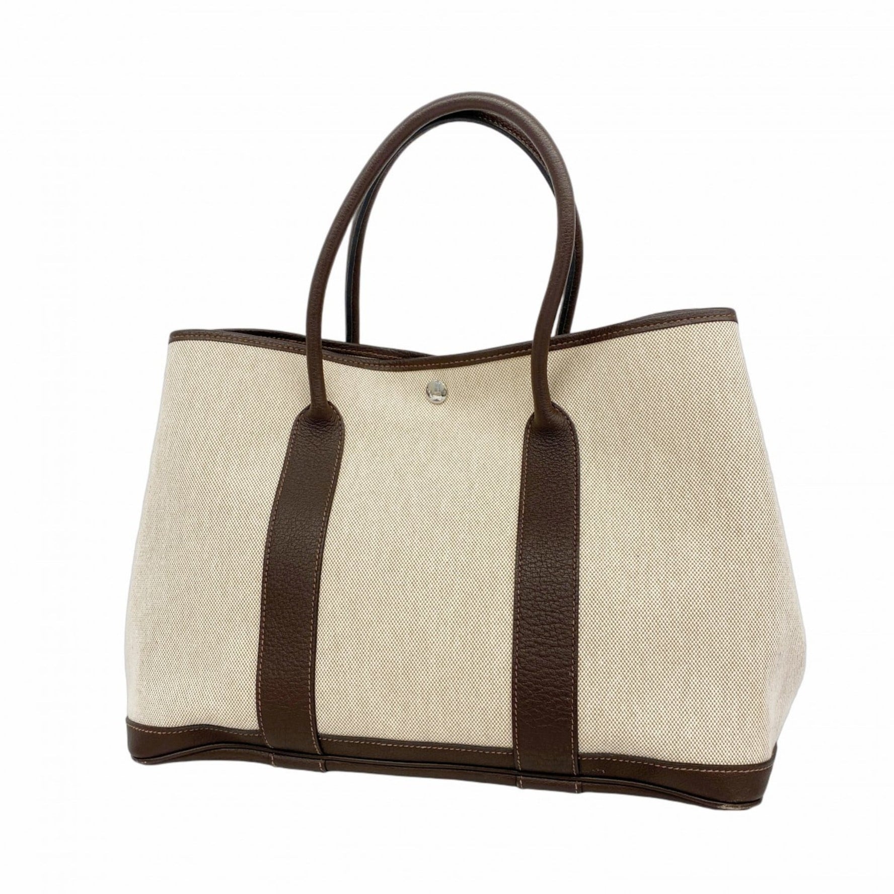 Hermes Hermès Garden PM Tote Bag in Toile H Brown and Beige, with a P Stamp