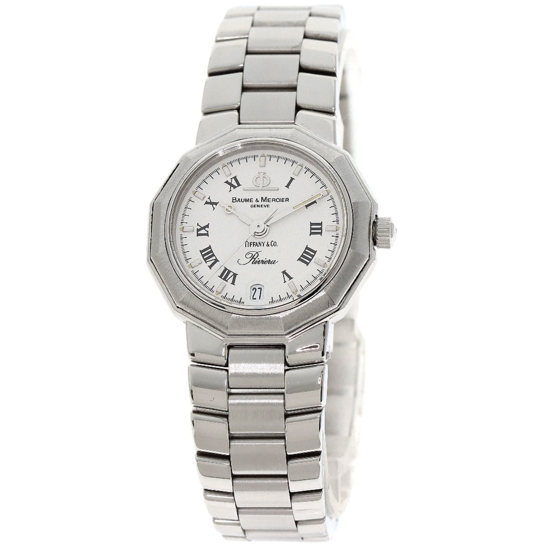 Baume & Mercier MV040078 Riviera W-name Tiffany collaboration watch Stainless steel SS Ladies