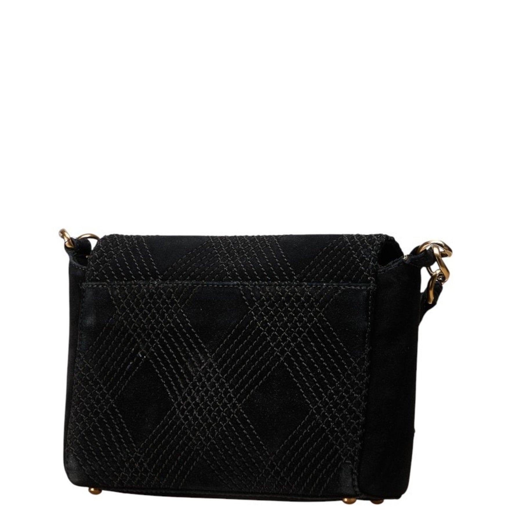 CHANEL Wild Stitch Coco Mark Shoulder Bag in Suede and Leather