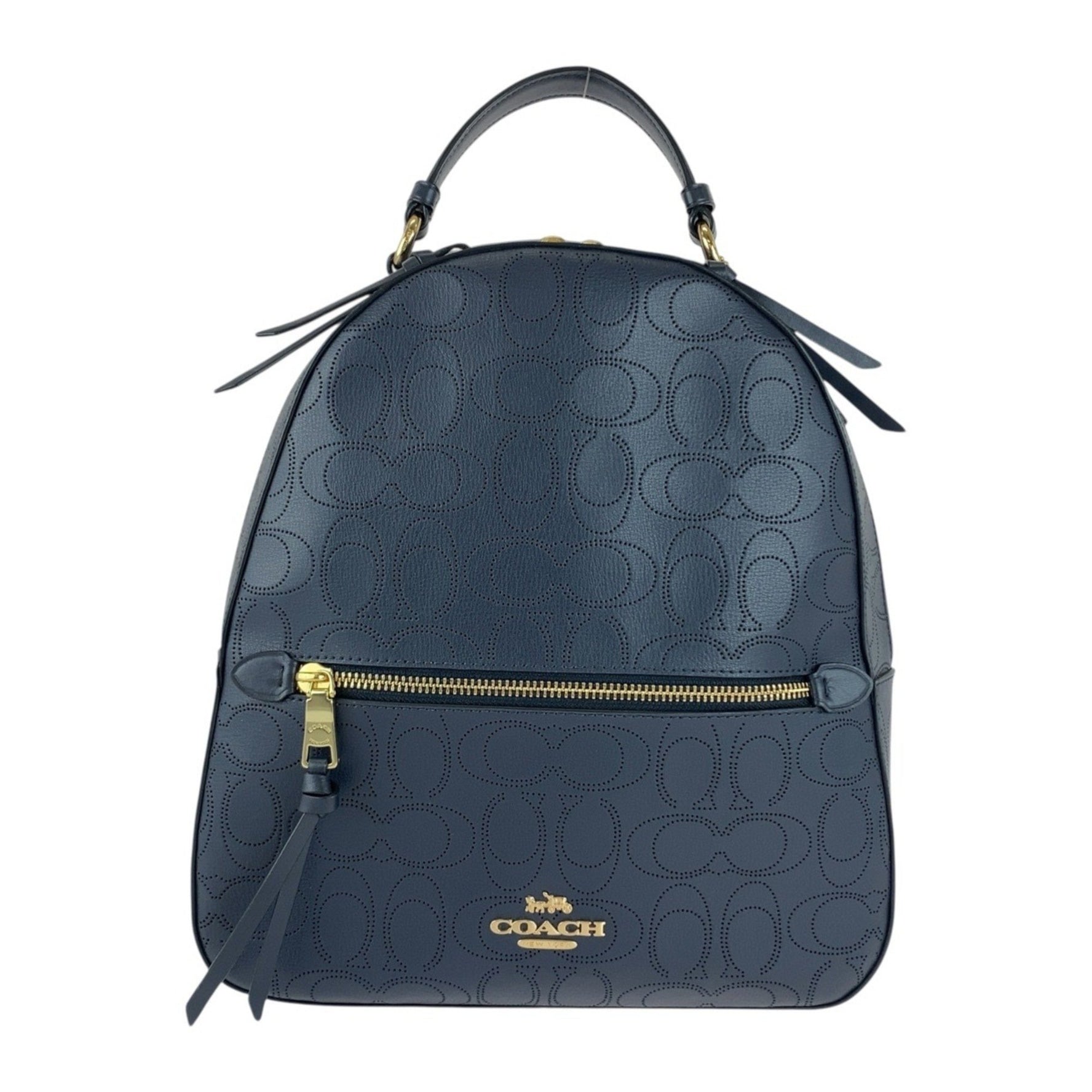 COACH Signature with Gold Hardware Leather Backpack/Daypack