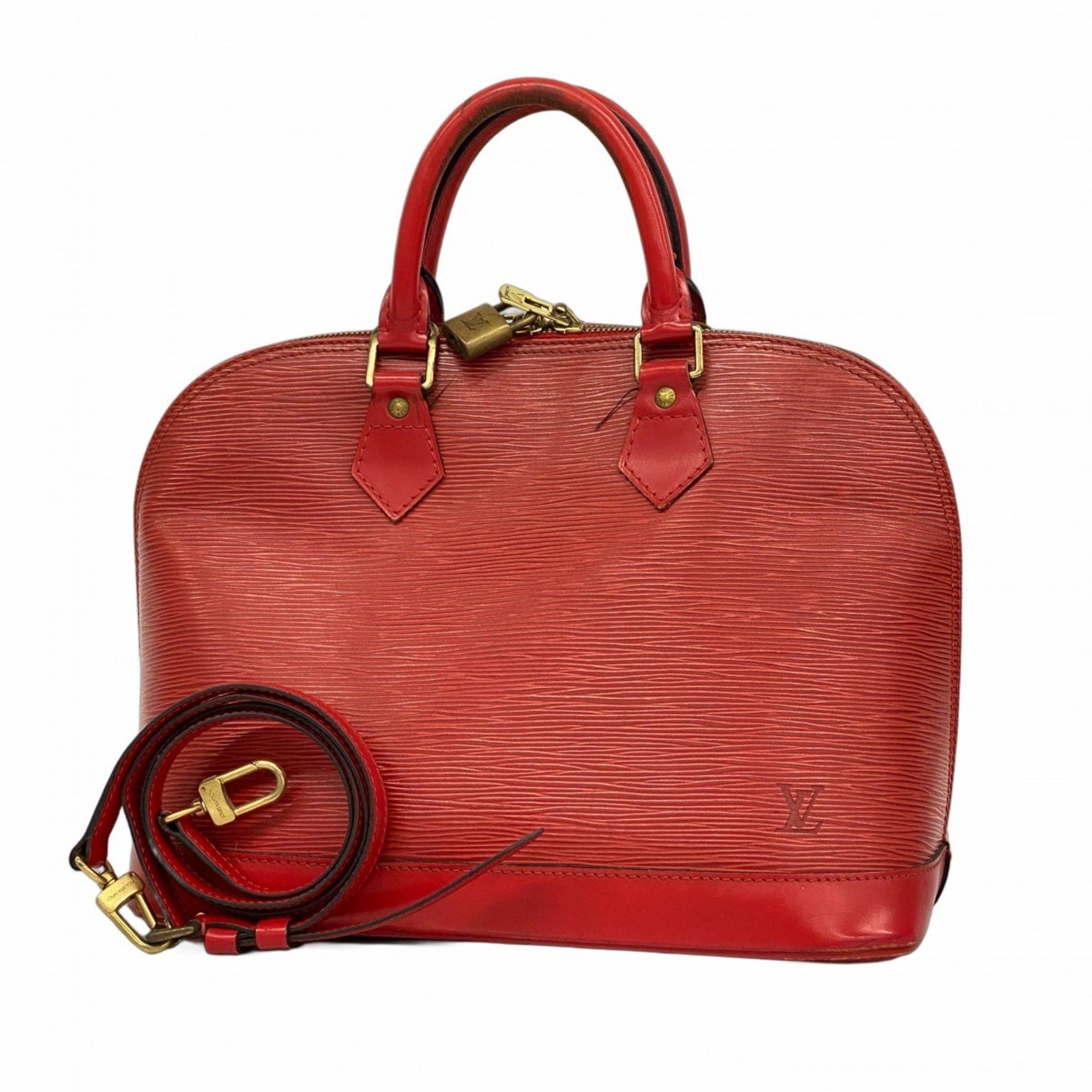 Louis Vuitton Epi Alma Handbag Castilian Red Bag