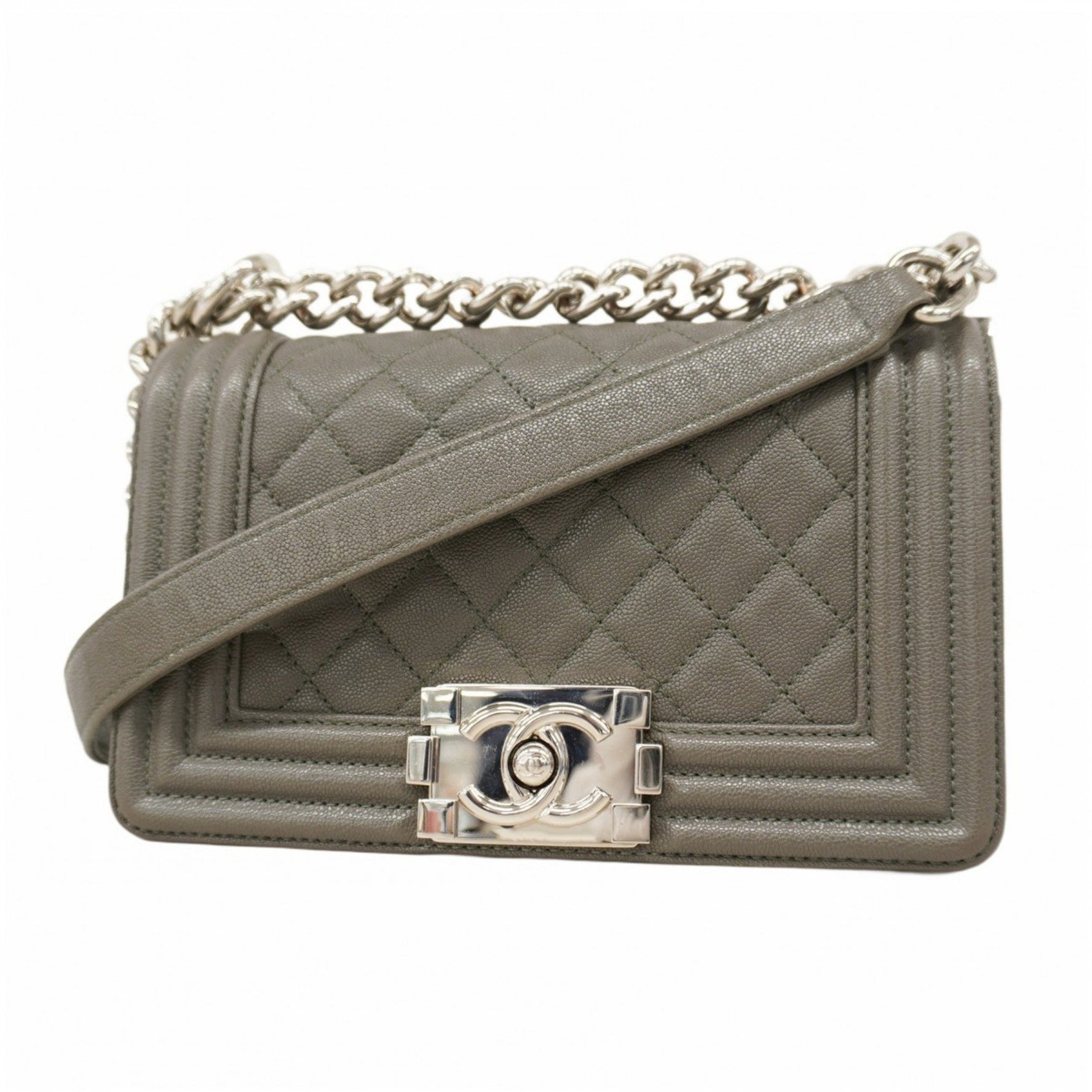 Chanel Shoulder Bag Boy Chain Caviar Skin